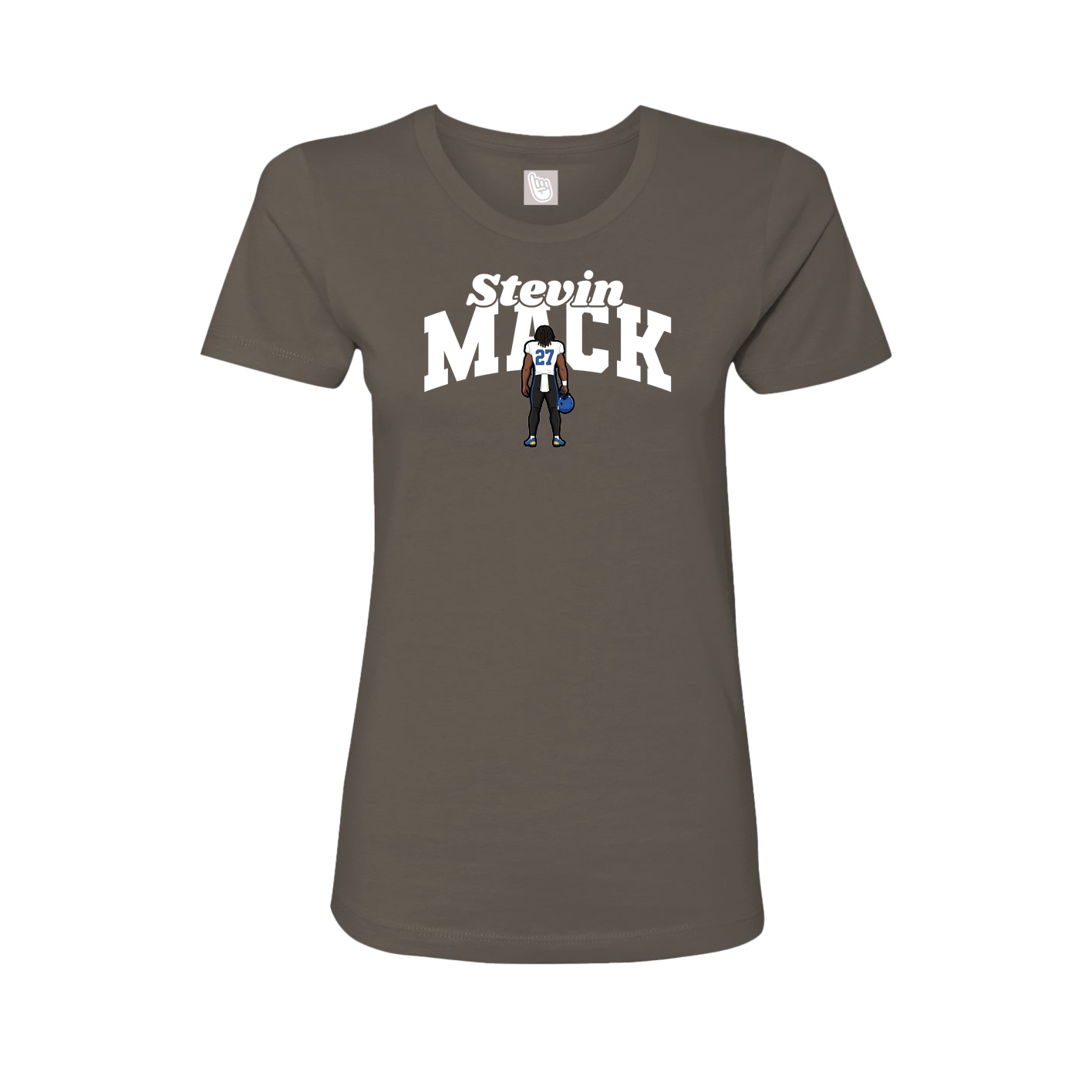 Fitted Women's Tee — Signature Arch in Grey