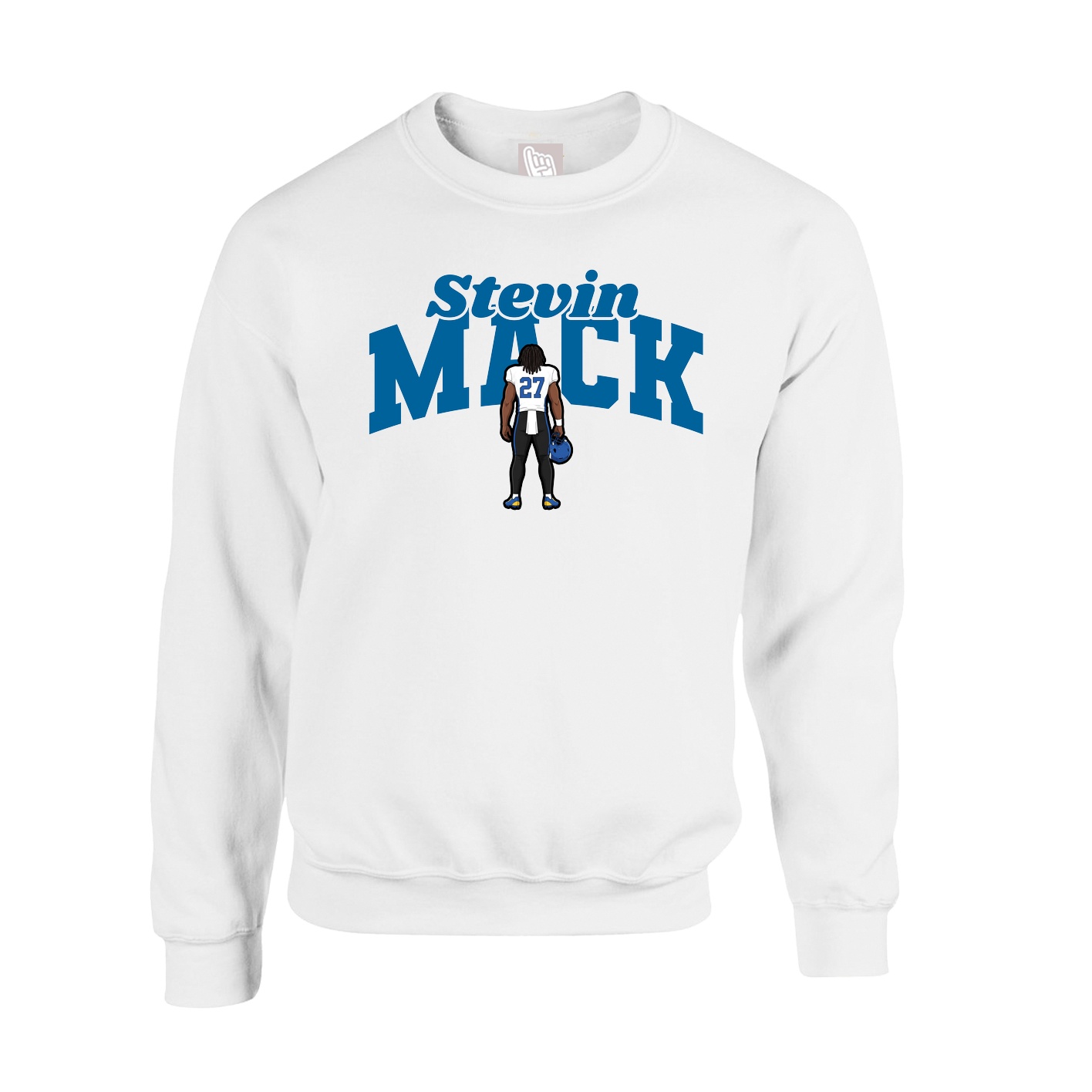 Fleece Crew — Signature Arch in White
