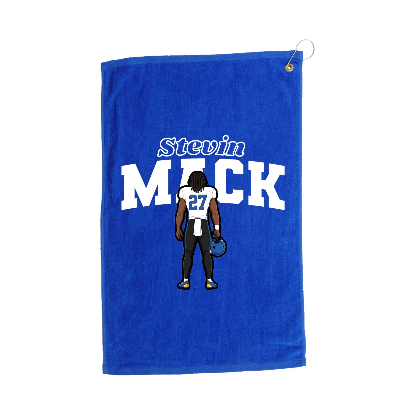Golf Towel — Name Arch in Royal