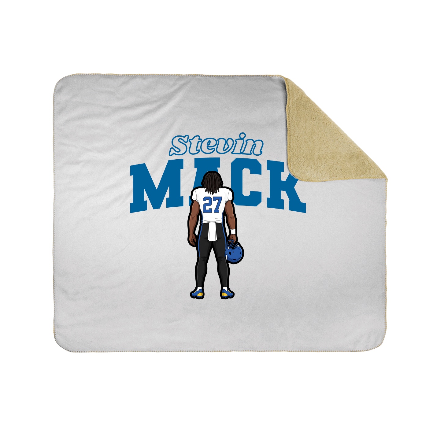 Throw Blanket — Name Arch in White