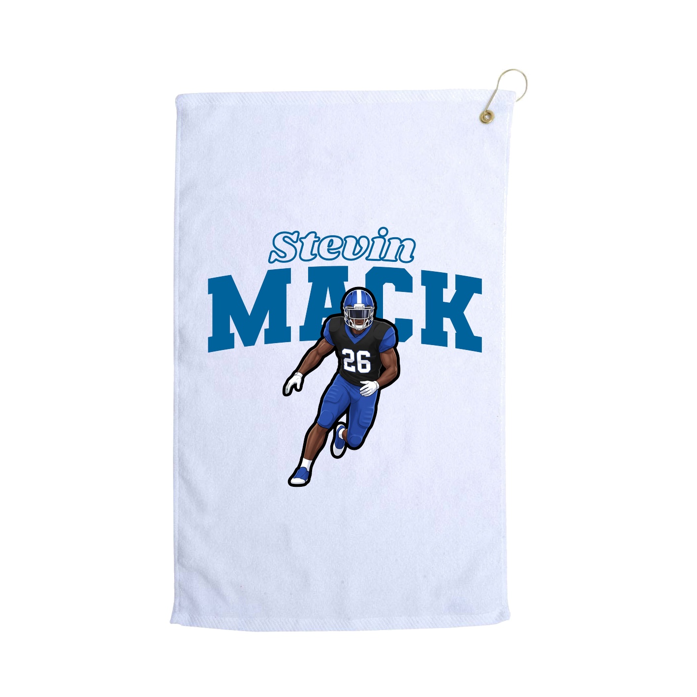 Golf Towel — Name Arch in White