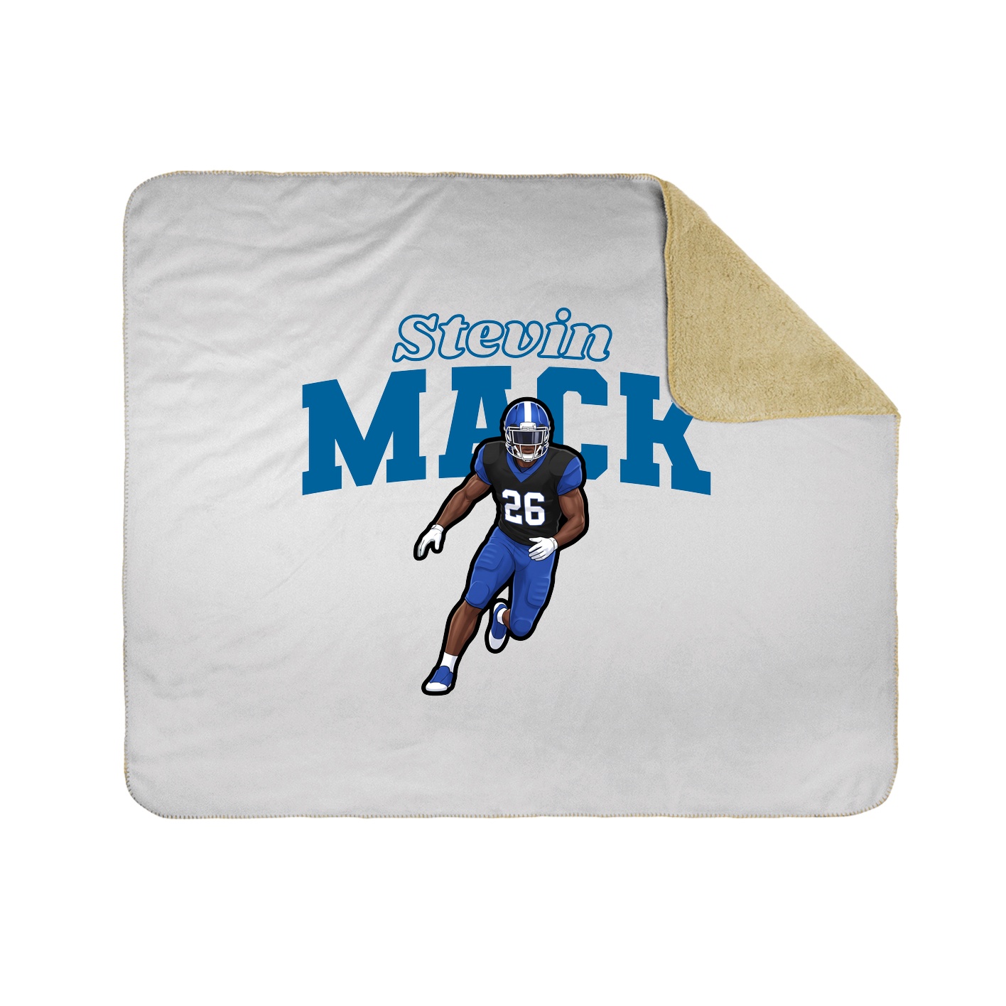 Throw Blanket — Name Arch in White