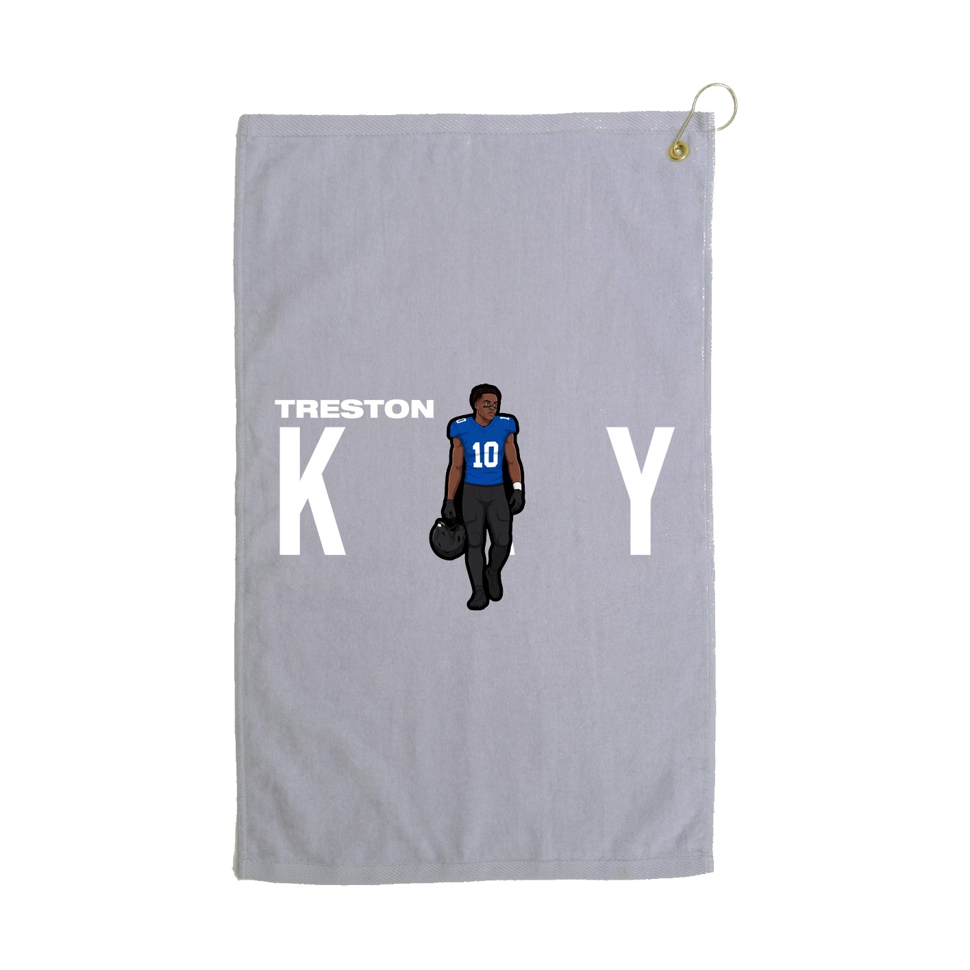Golf Towel — Player Name in Grey