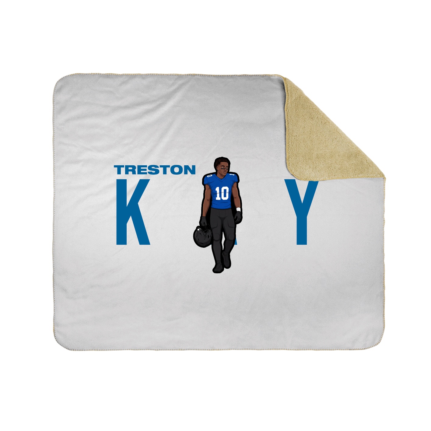 Throw Blanket — Player Name in White