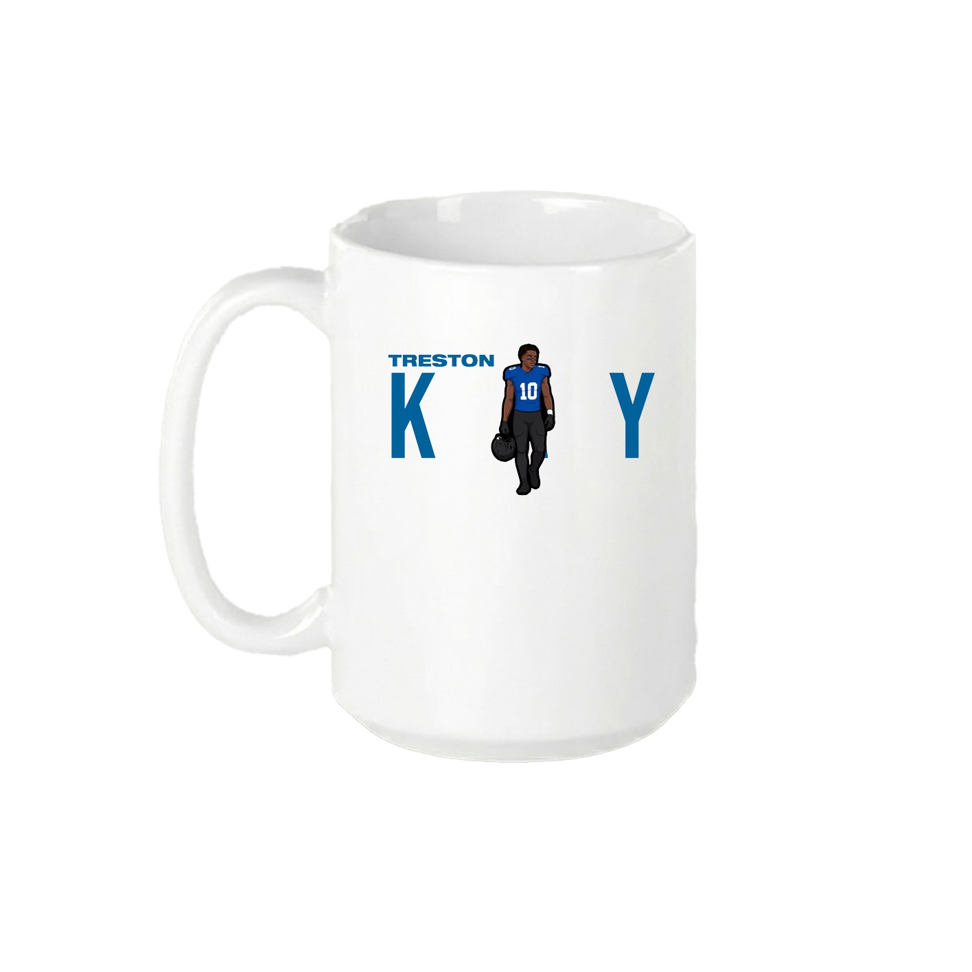15oz Coffee Mug — Player Name in White