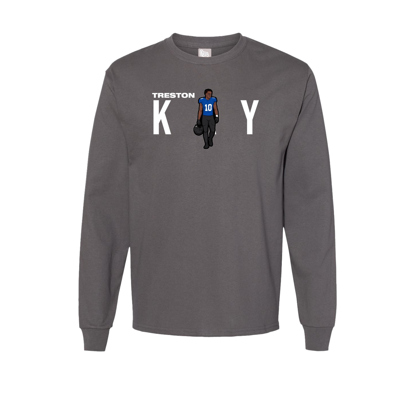 Long Sleeve Tee — Player Name in Grey