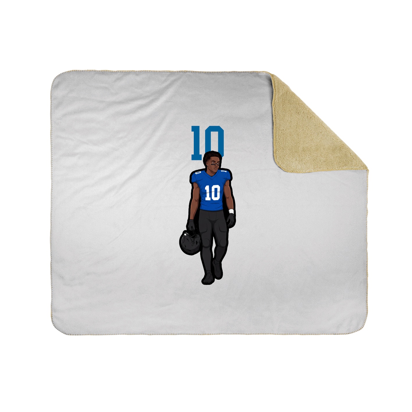 Throw Blanket — Number Top in White