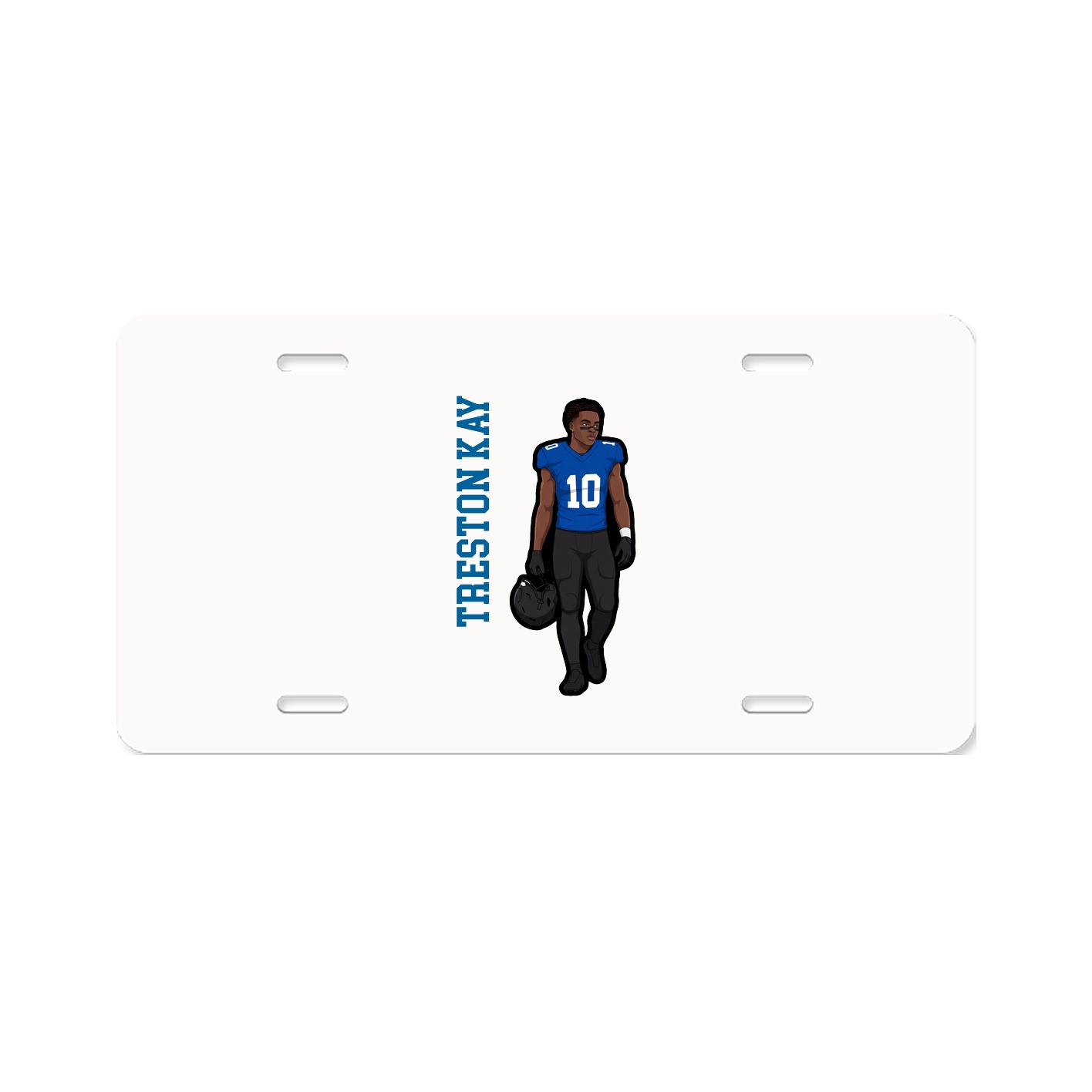 License Plate — Name Vertical in Classic
