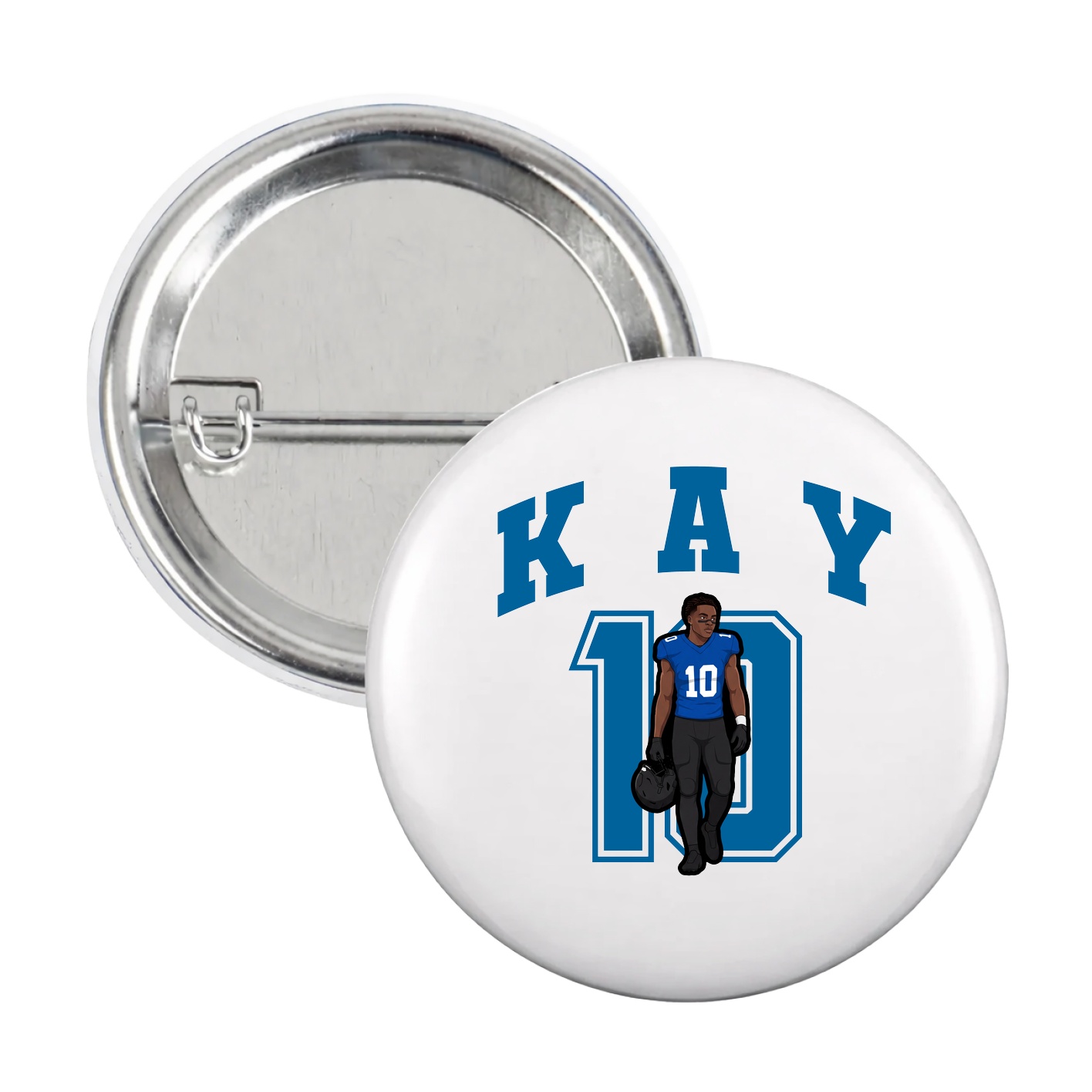 Game Day Button — Number in White