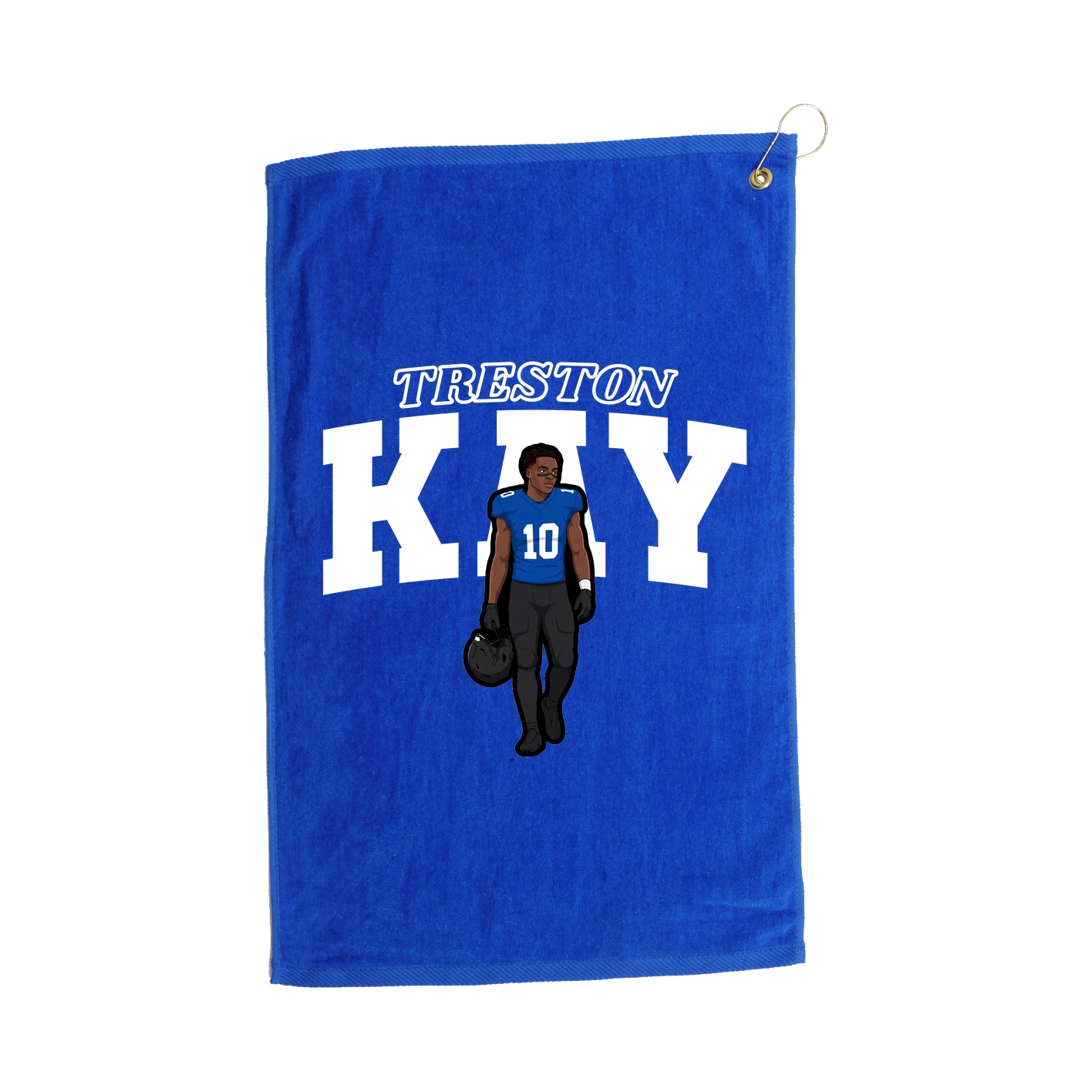 Golf Towel — Name Arch in Royal
