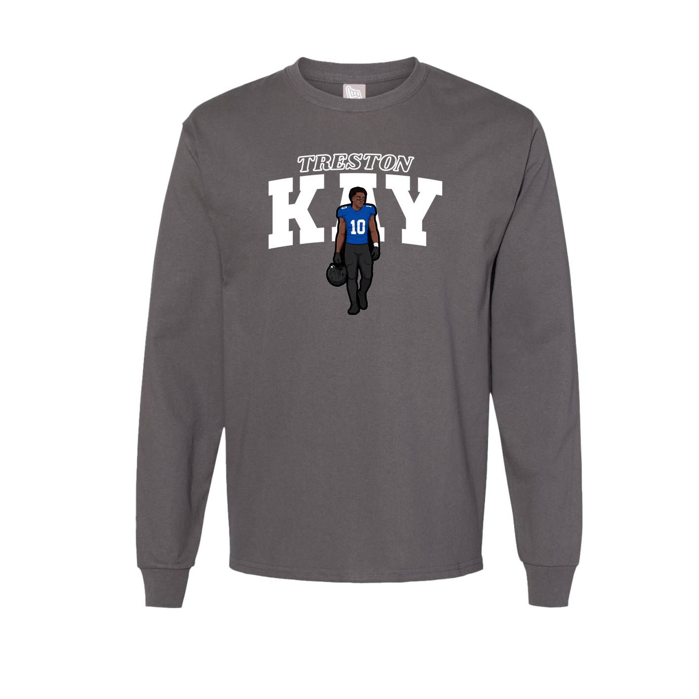 Long Sleeve Tee — Name Arch in Grey