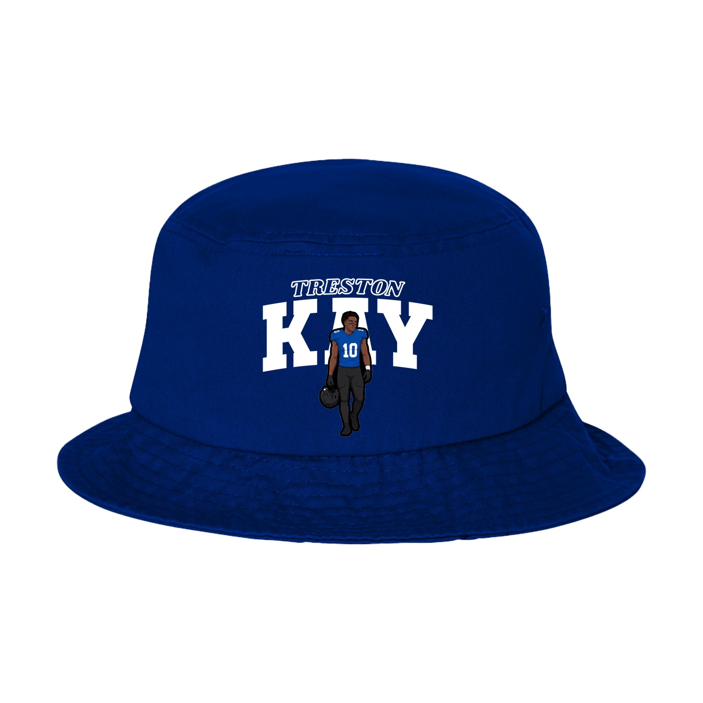 Bucket Cap — Name Arch in Royal Blue