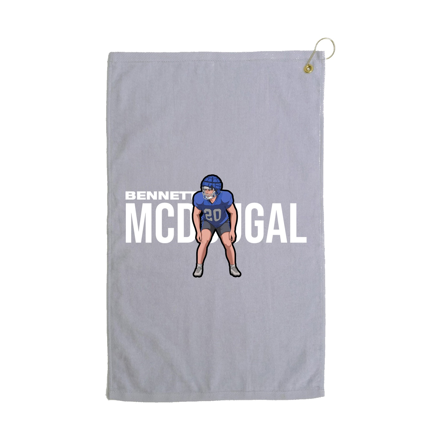 Golf Towel — Player Name in Grey