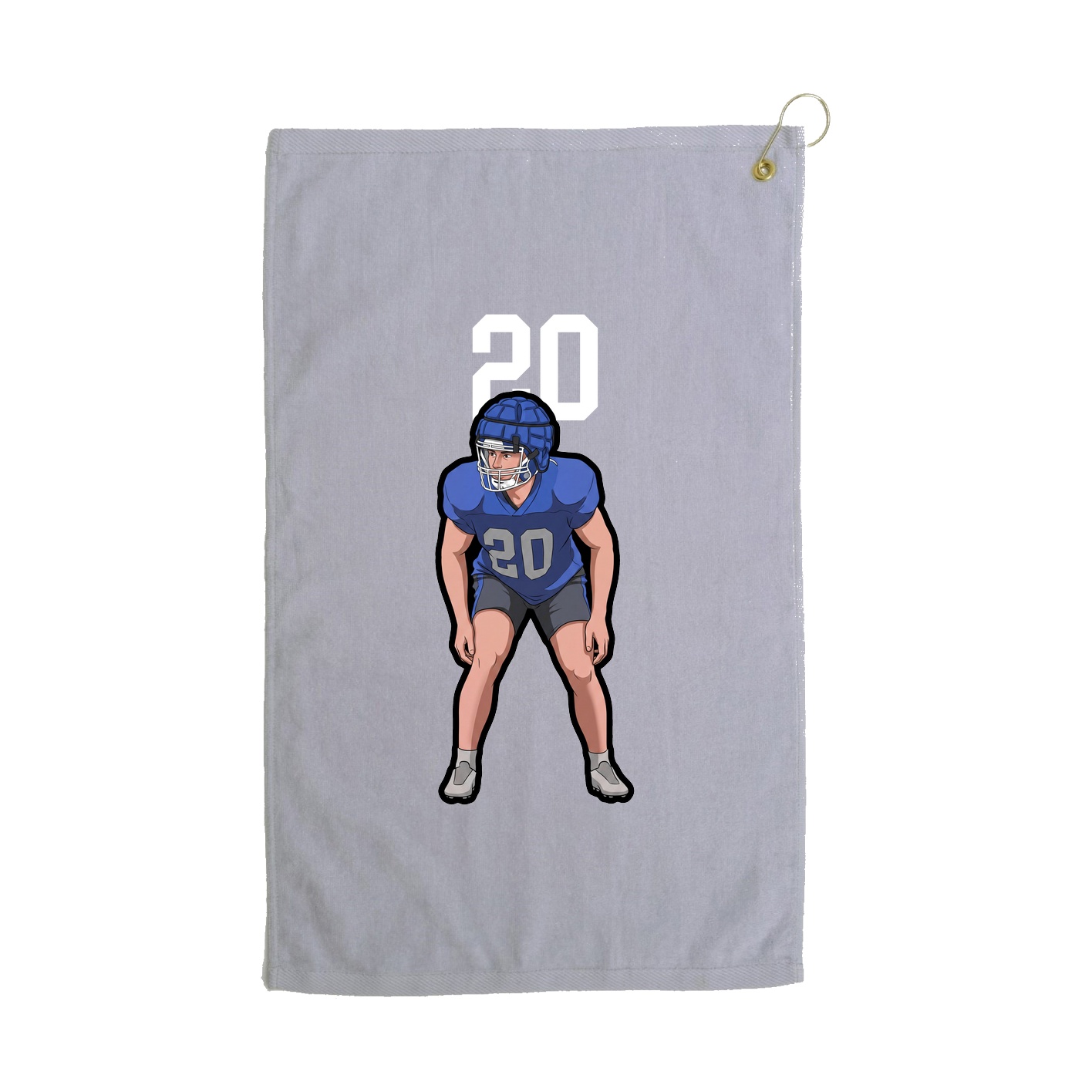 Golf Towel — Number Top in Grey