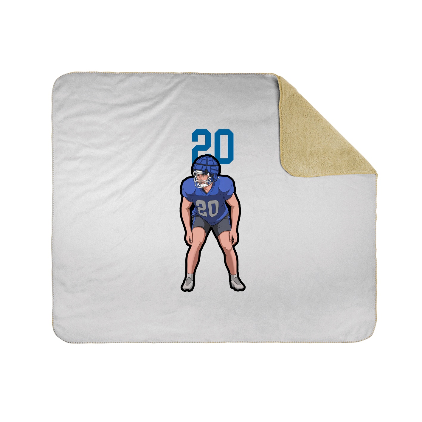 Throw Blanket — Number Top in White