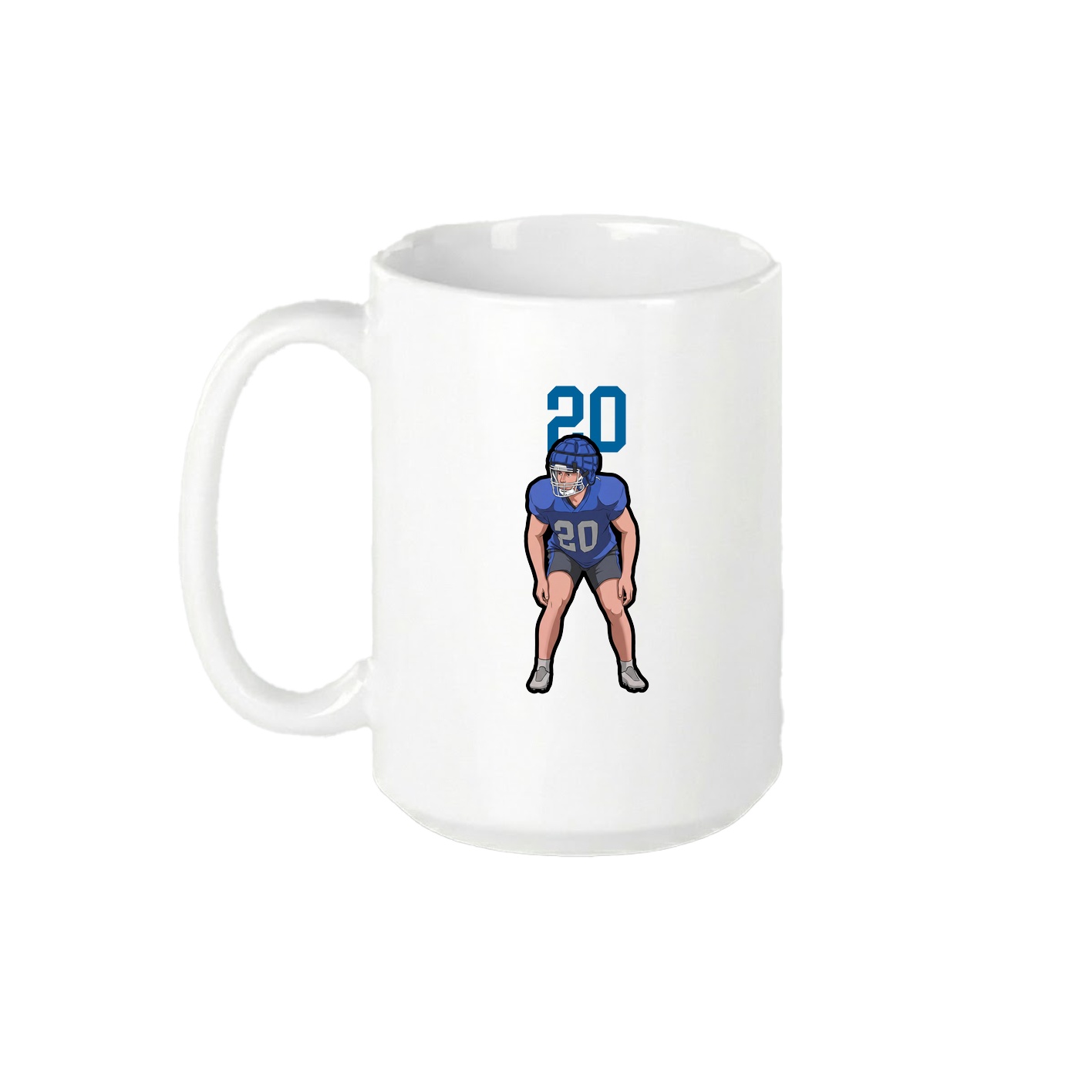 15oz Coffee Mug — Number Top in White