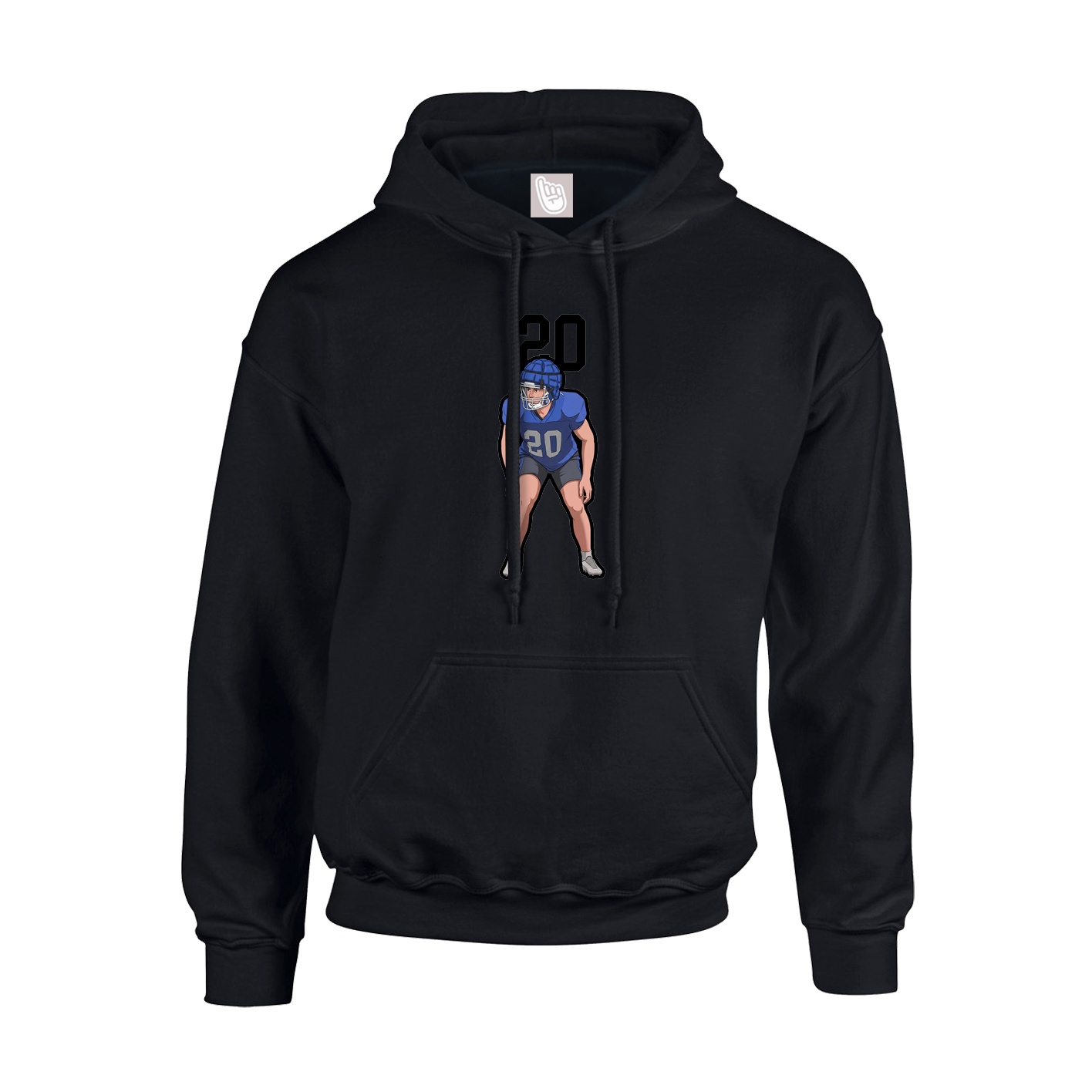 Youth Hoodie — Number Top in Black
