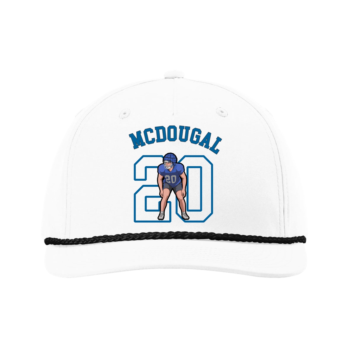 Five-Panel Classic Rope Cap — Shirsey Arch in White