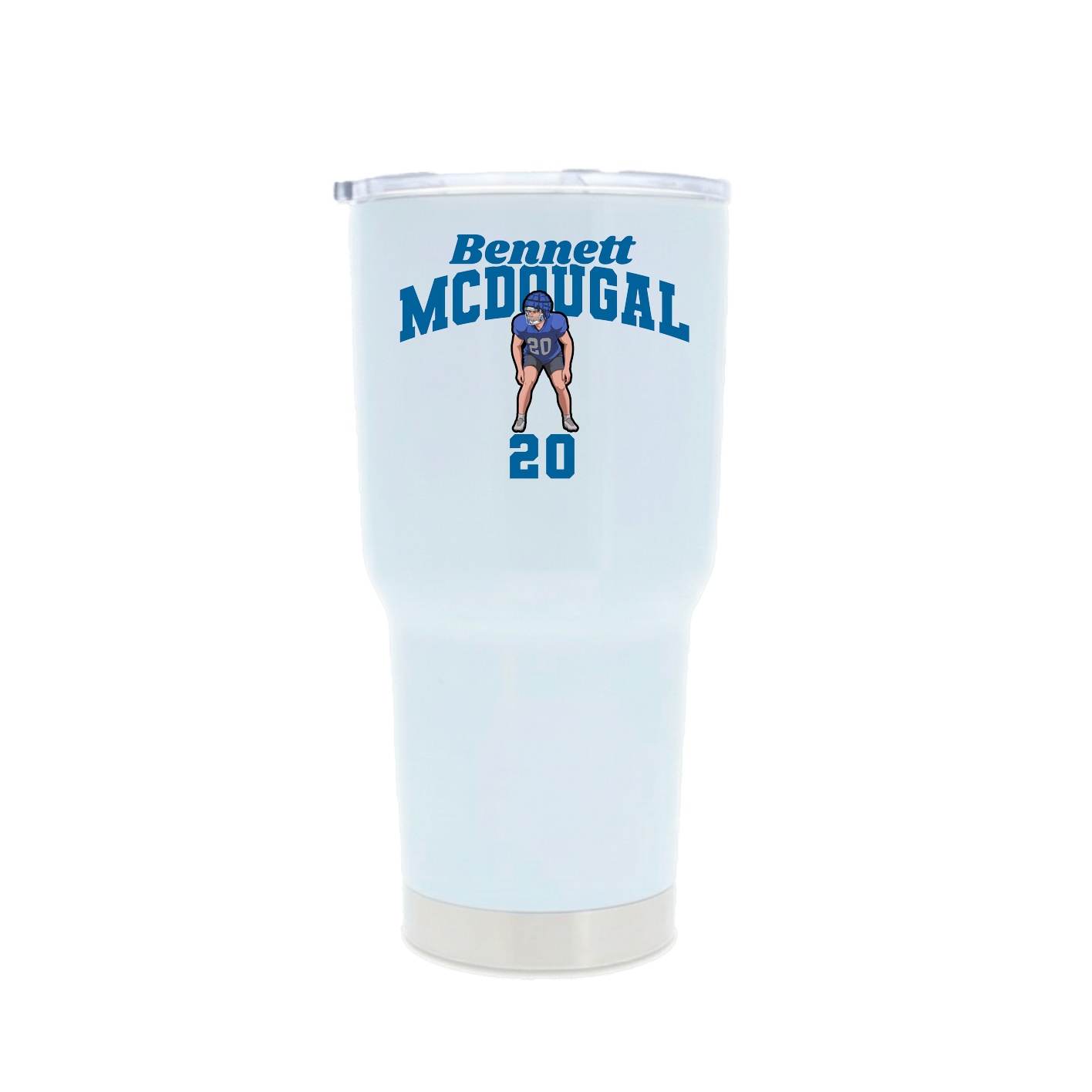 30oz Stainless Steel Tumbler — Signature Arch in White