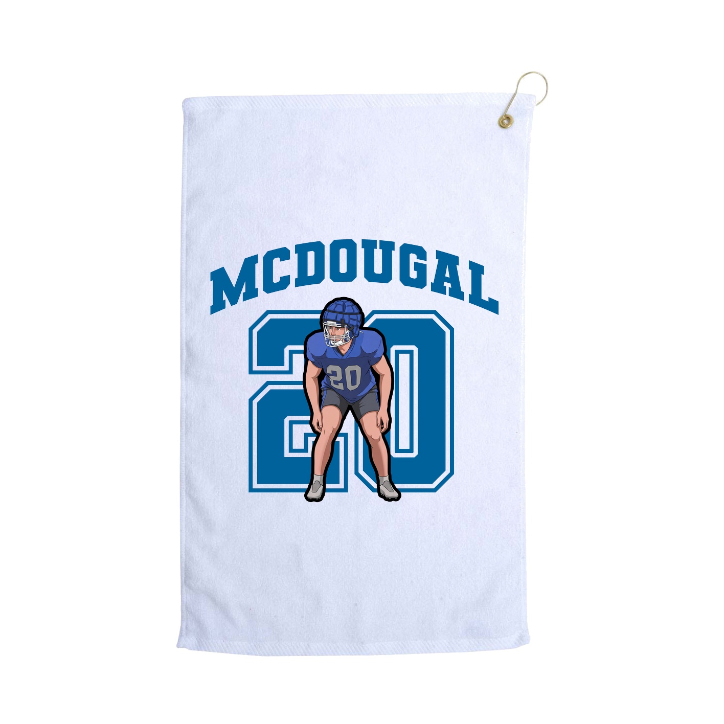 Golf Towel — Number in White