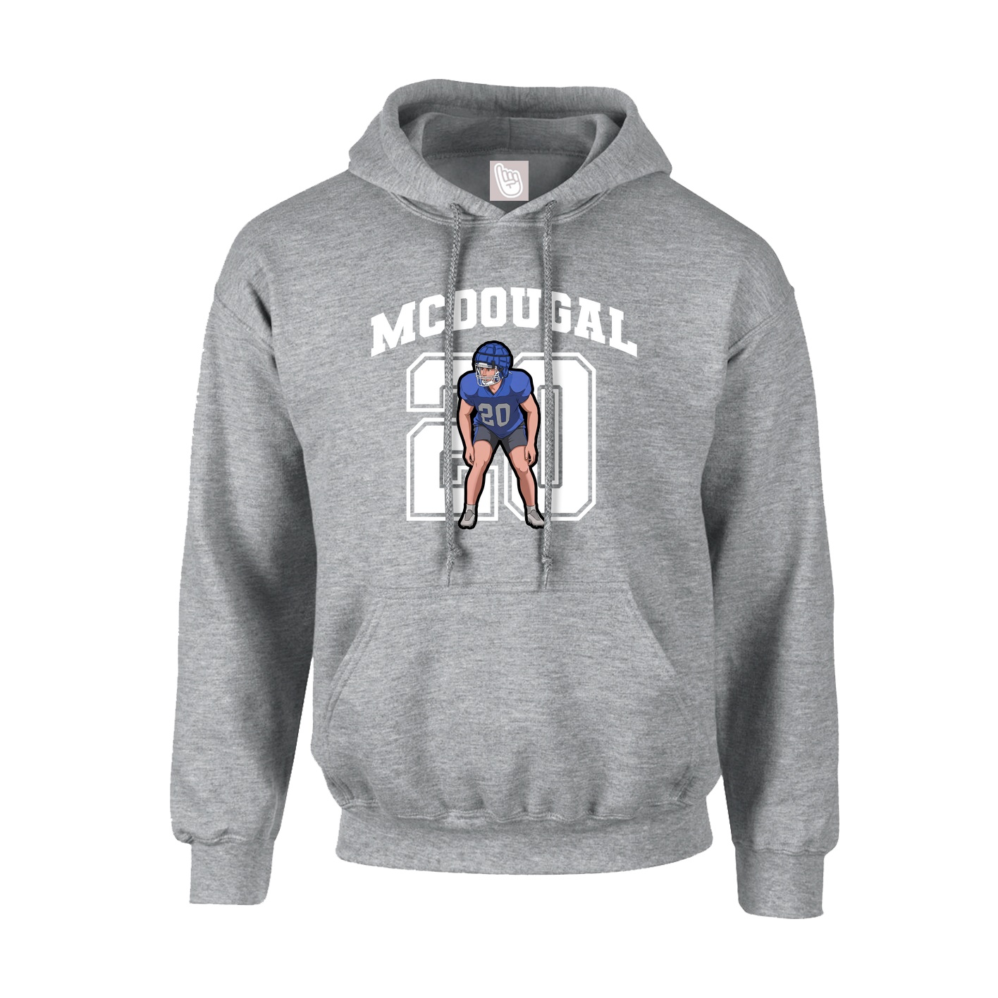 Hoodie — Number in Grey