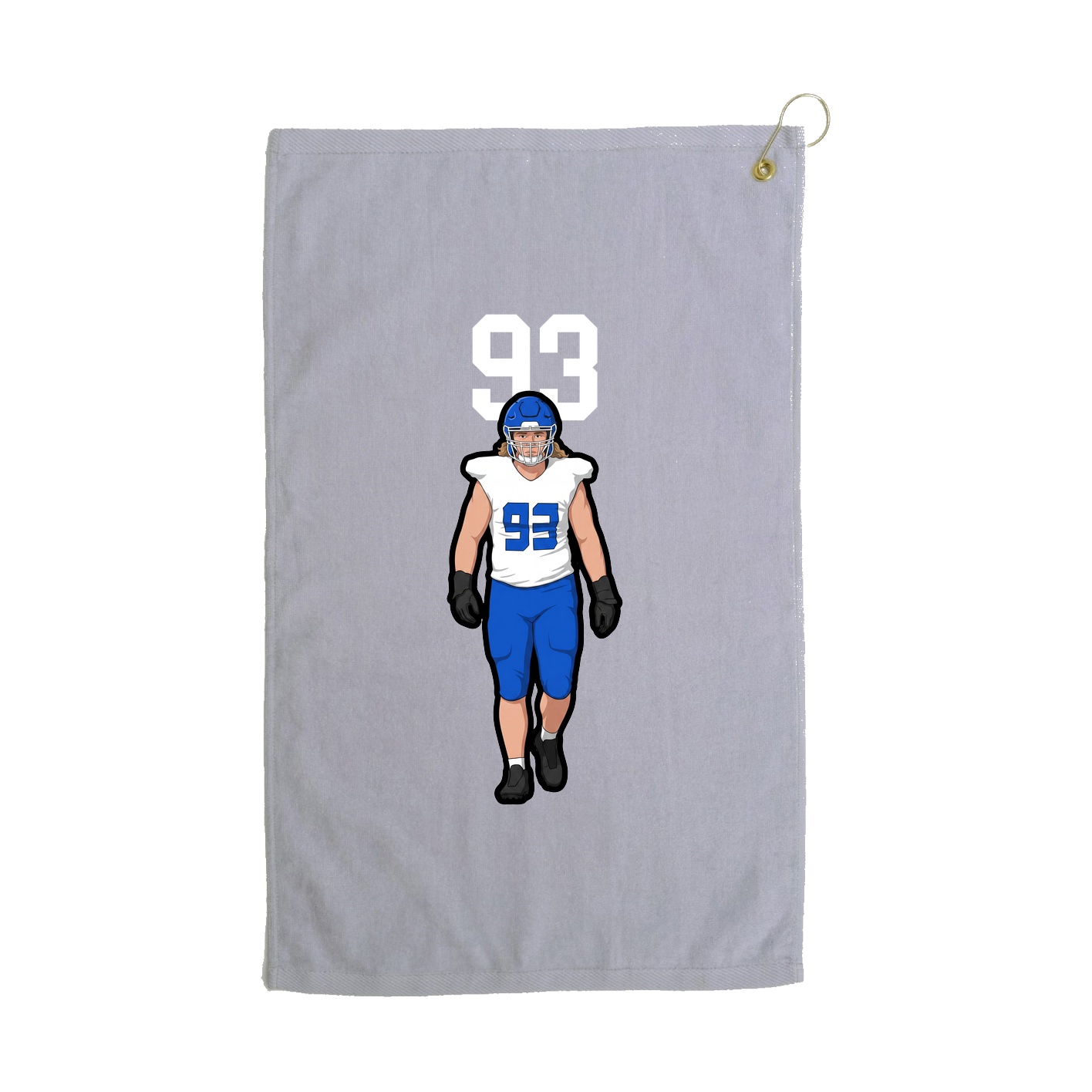 Golf Towel — Number Top in Grey