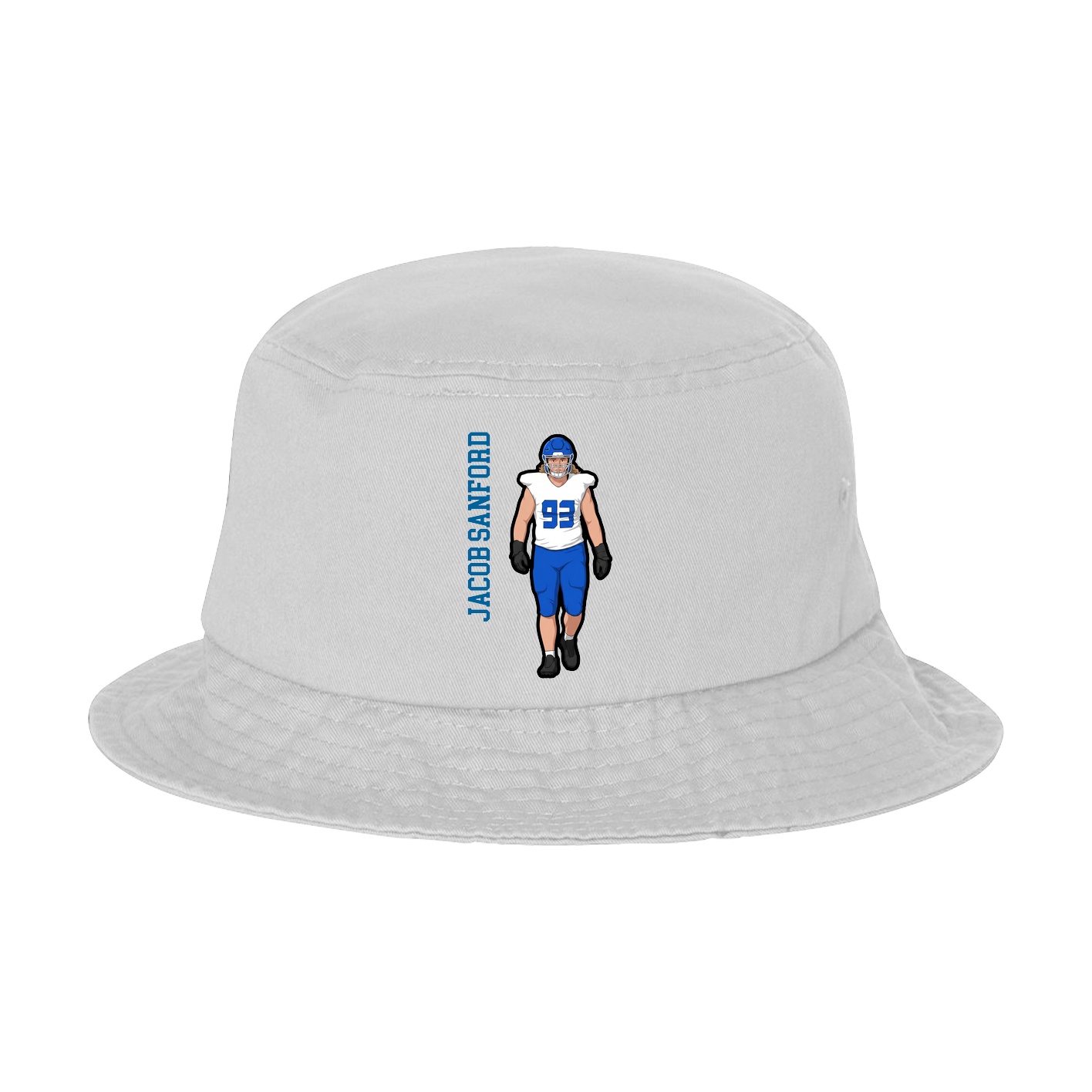 Bucket Cap — Name Vertical in White