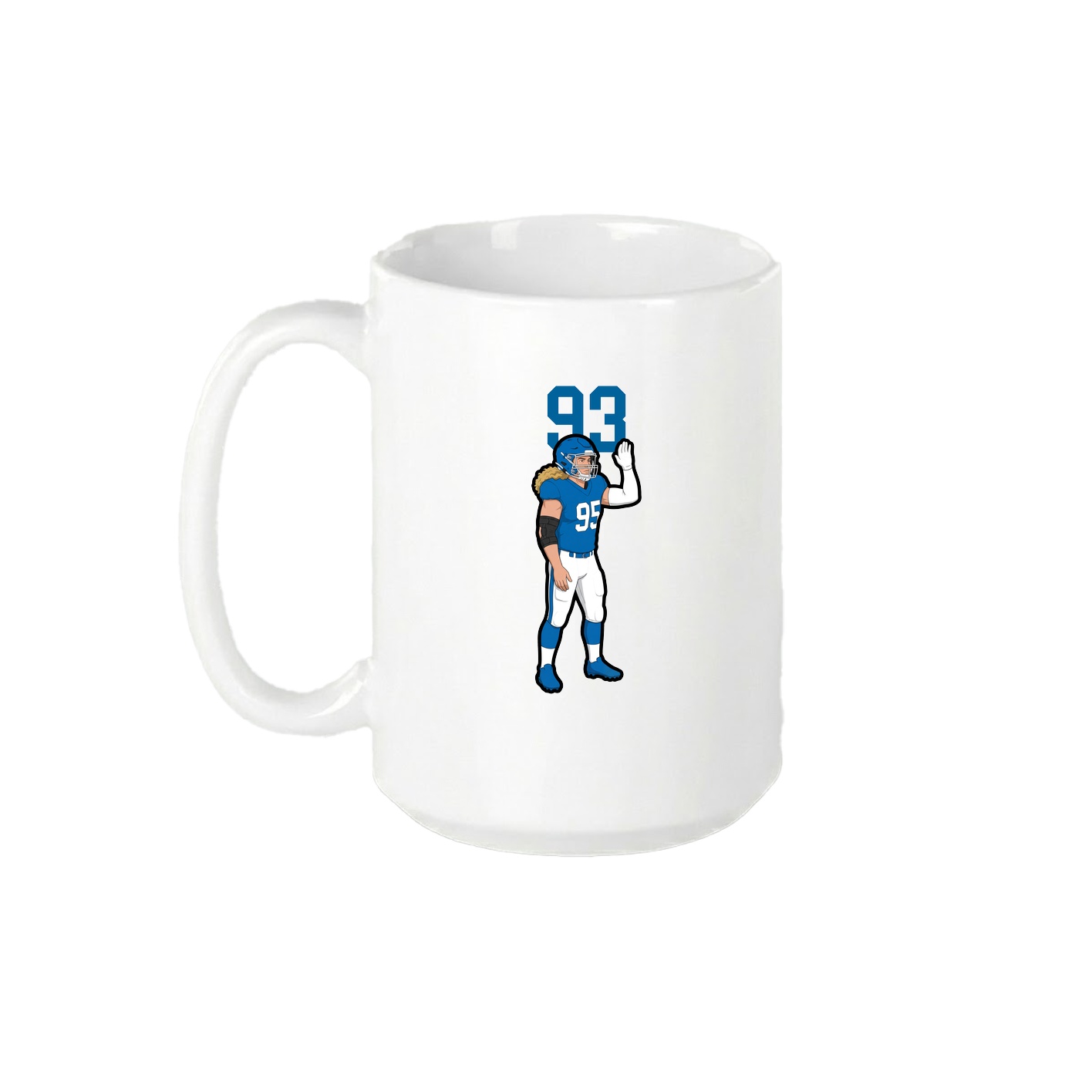15oz Coffee Mug — Number Top in White