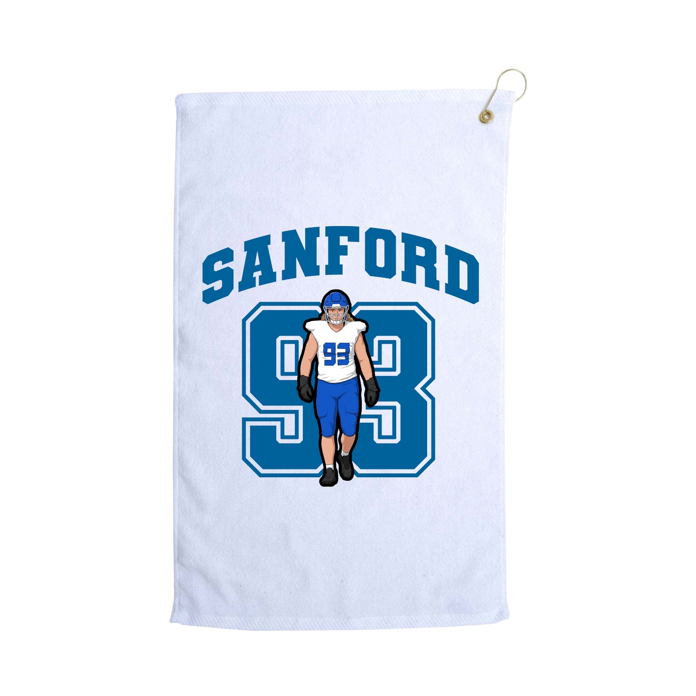 Golf Towel — Number in White