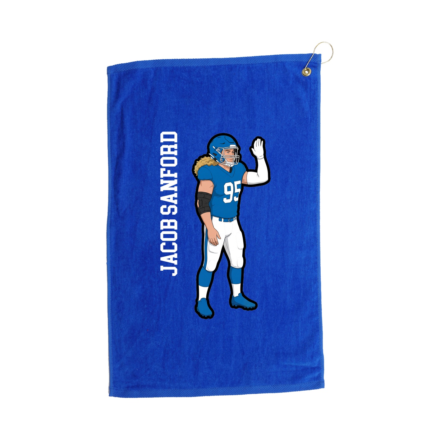 Golf Towel — Name Vertical in Royal