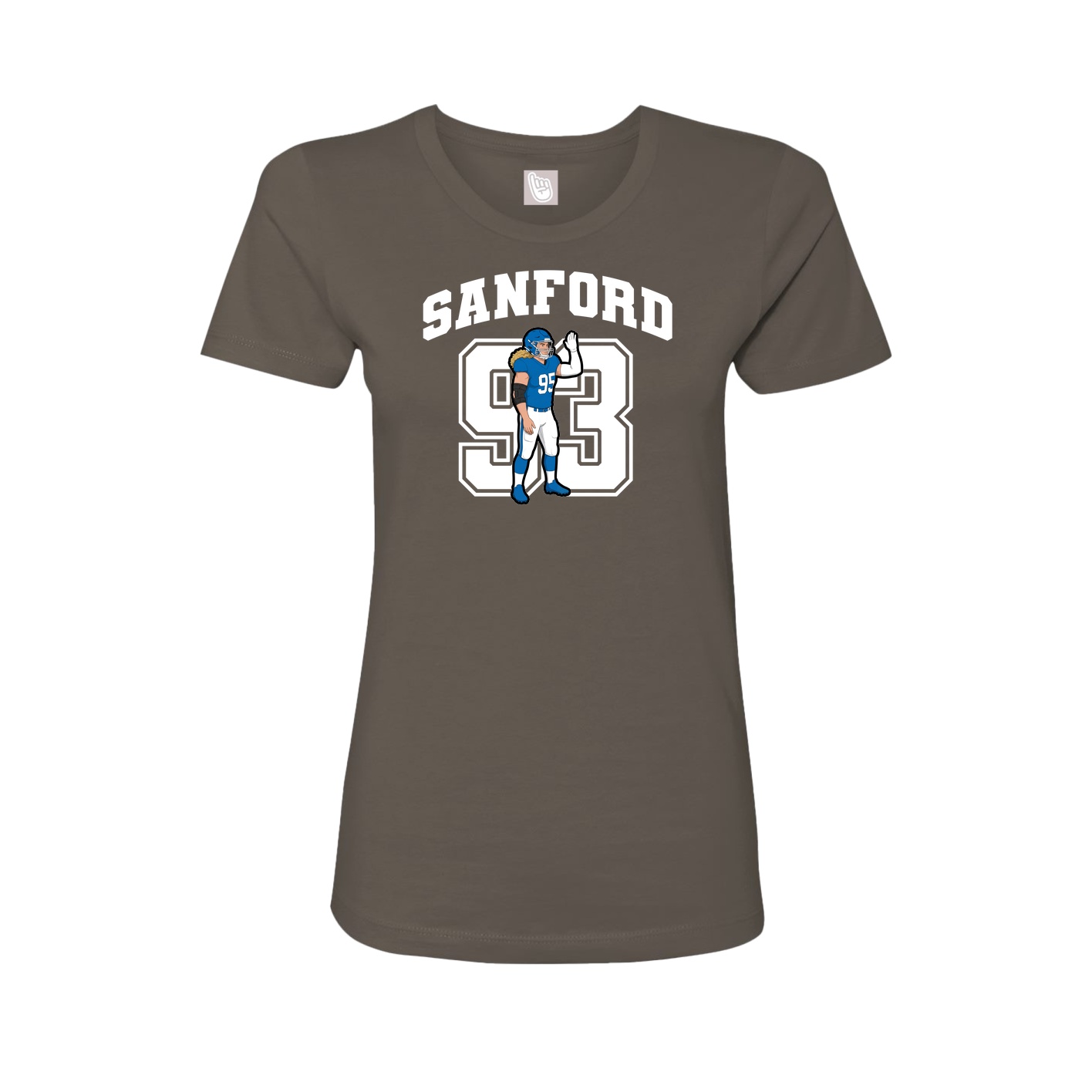 Fitted Women's Tee — Number in Grey