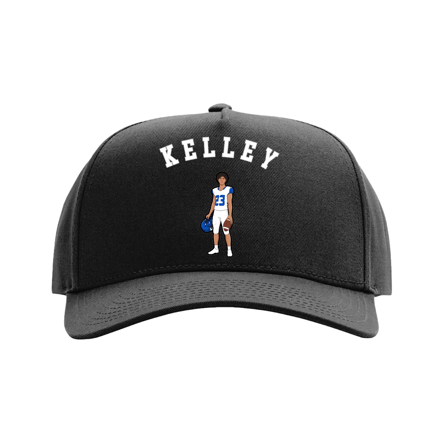 Full Fabric Five-Panel Champ Cap — Shirsey Arch in Black