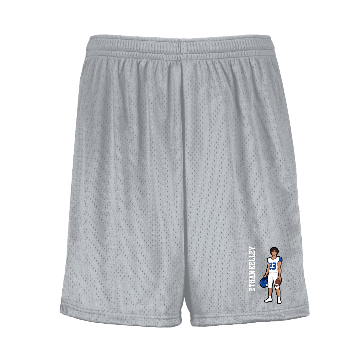 Shorts — Name Vertical in Silver