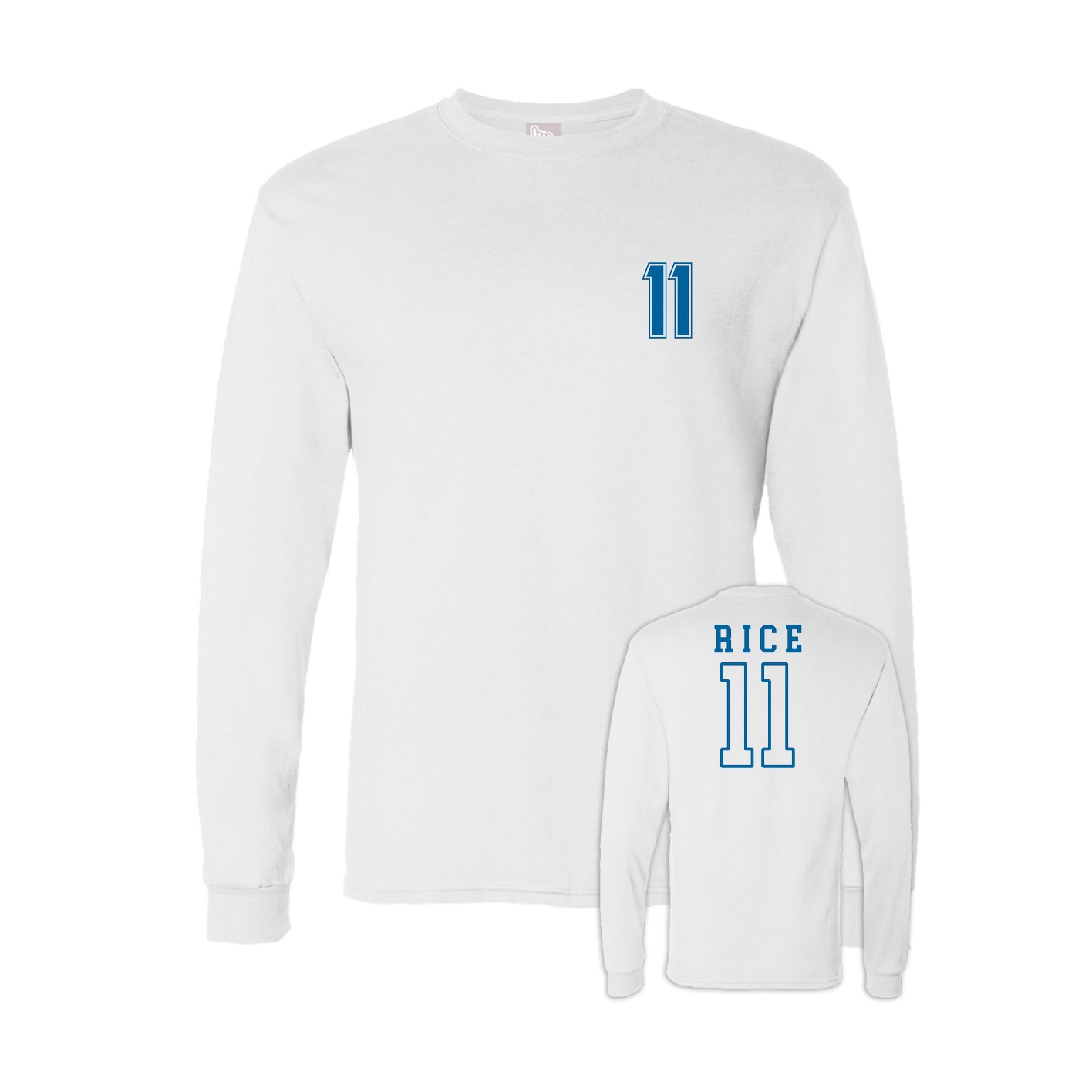 Long Sleeve Tee — Chest Back in White