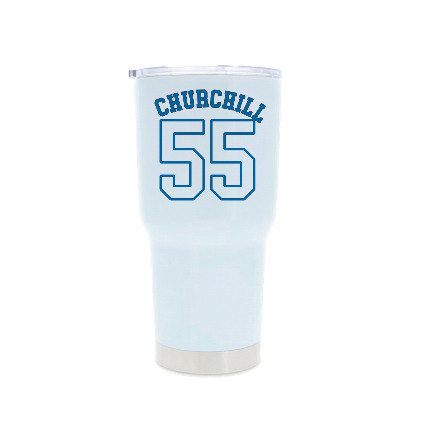 30oz Stainless Steel Tumbler — Shirsey Arch in White