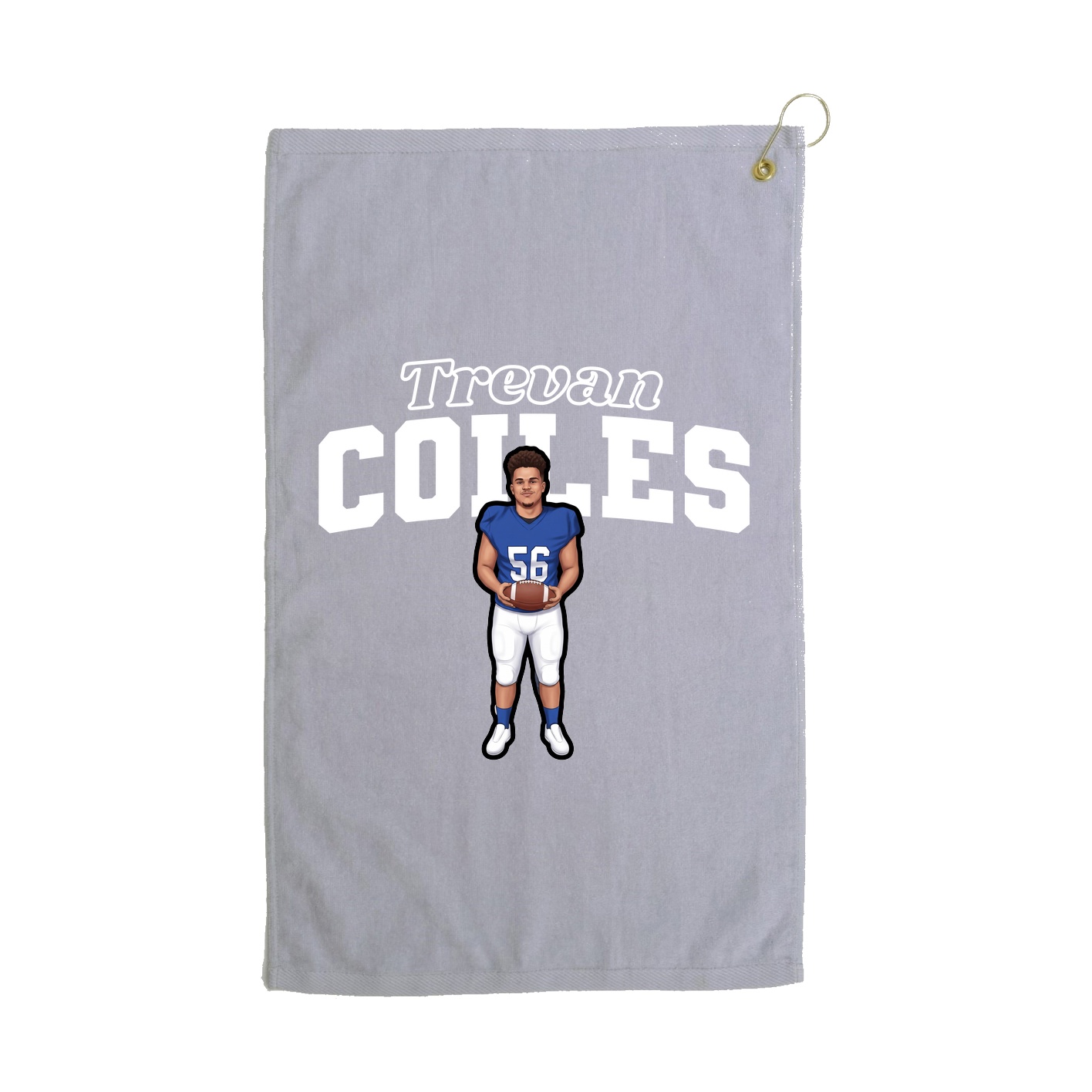 Golf Towel — Name Arch in Grey