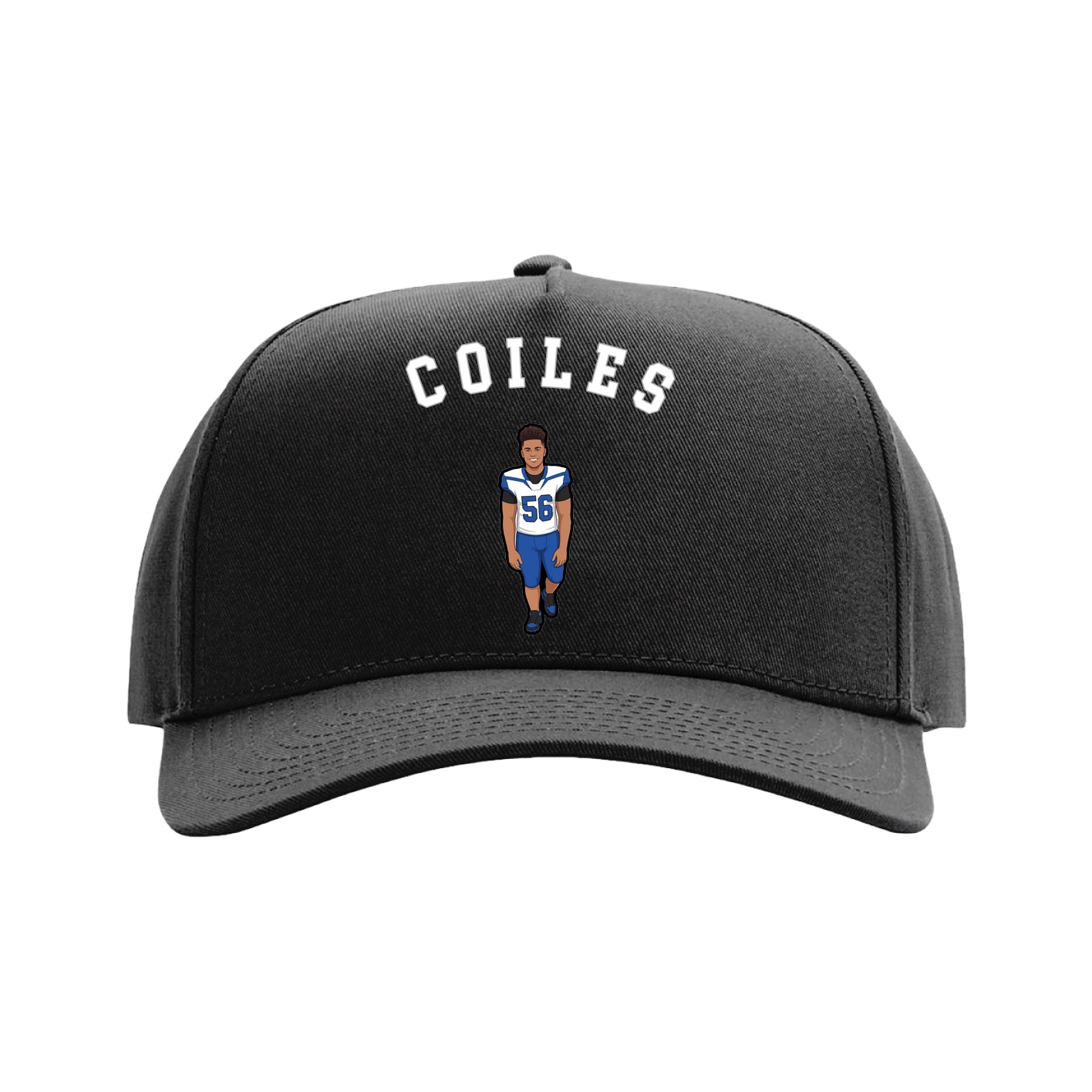 Full Fabric Five-Panel Champ Cap — Shirsey Arch in Black
