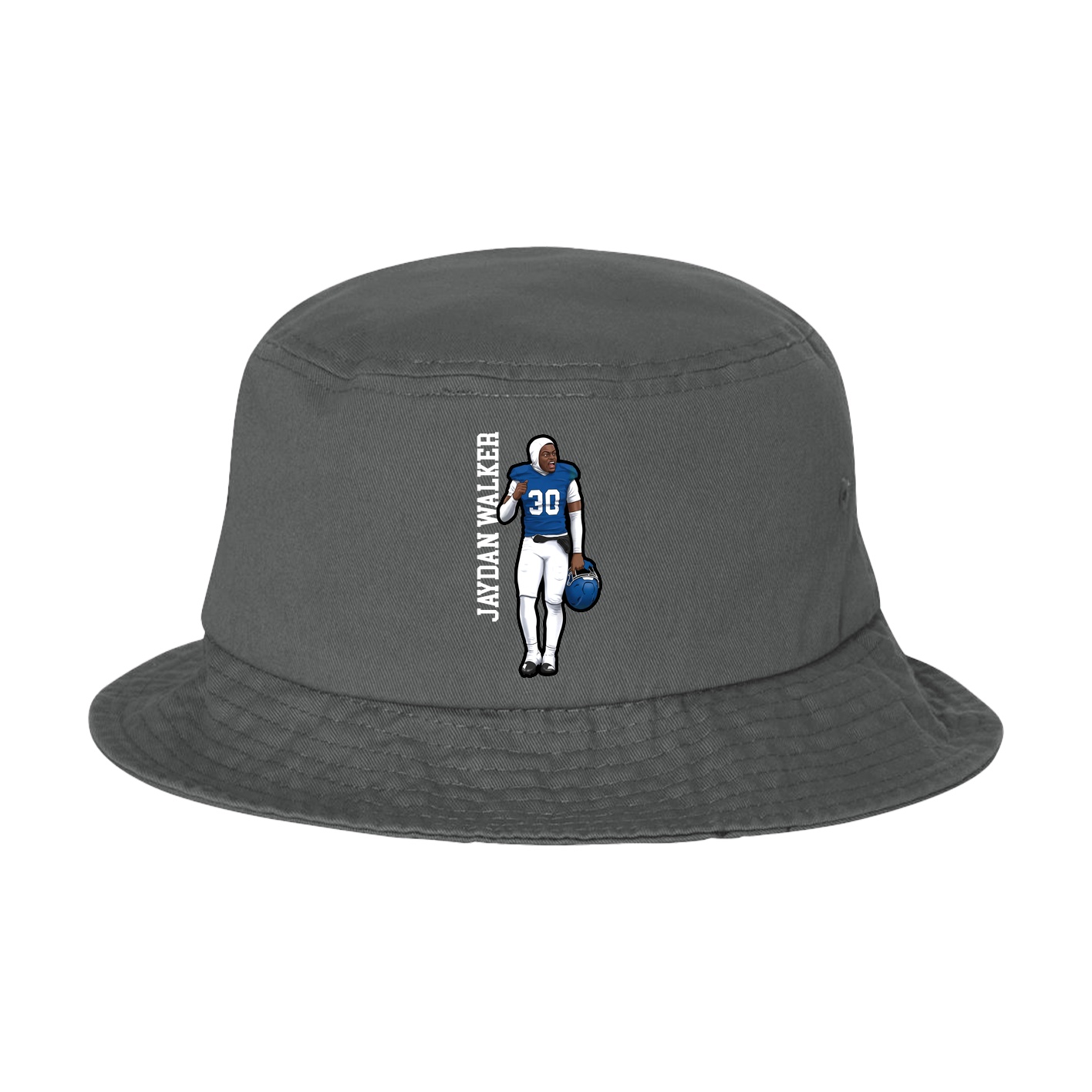 Bucket Cap — Name Vertical in Grey