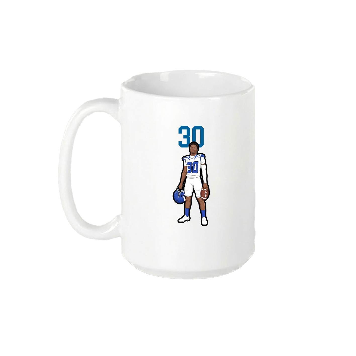 15oz Coffee Mug — Number Top in White