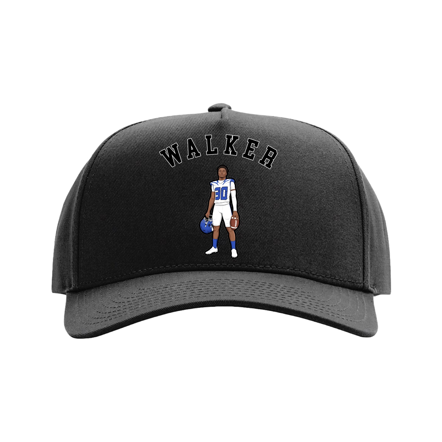 Full Fabric Five-Panel Champ Cap — Shirsey Arch in Black