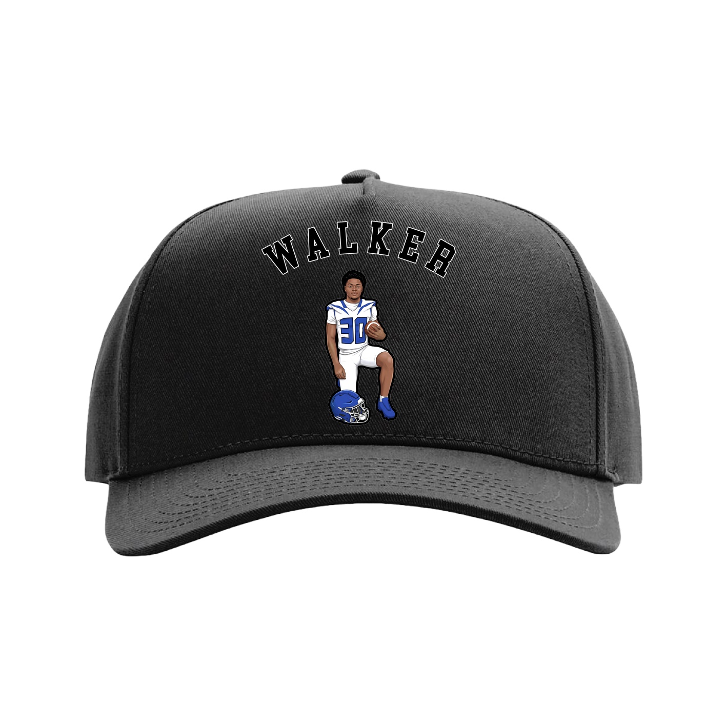 Full Fabric Five-Panel Champ Cap — Shirsey Arch in Black