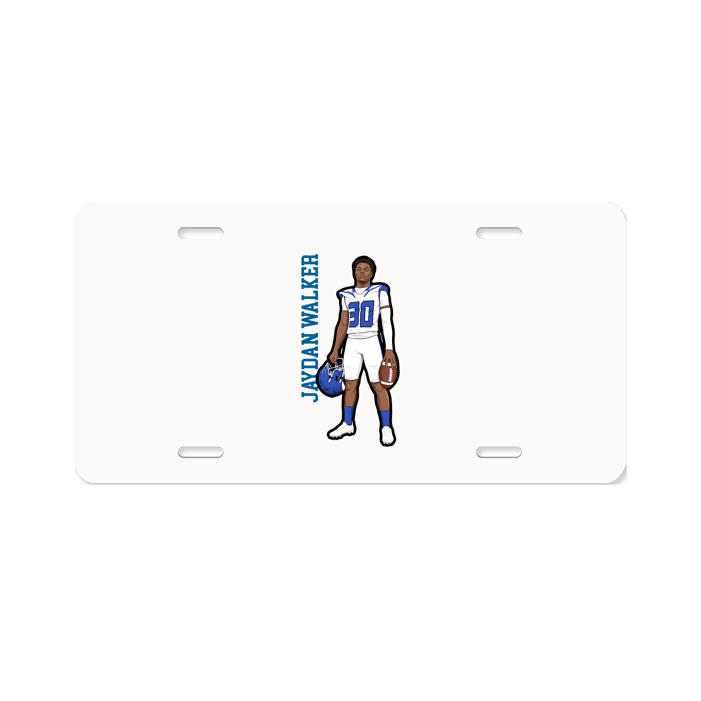 License Plate — Name Vertical in Classic
