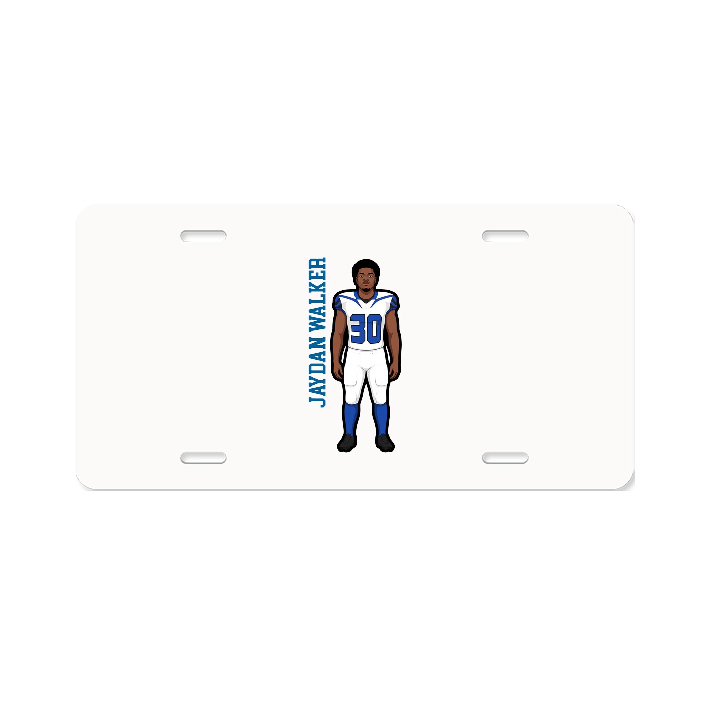 License Plate — Name Vertical in Classic