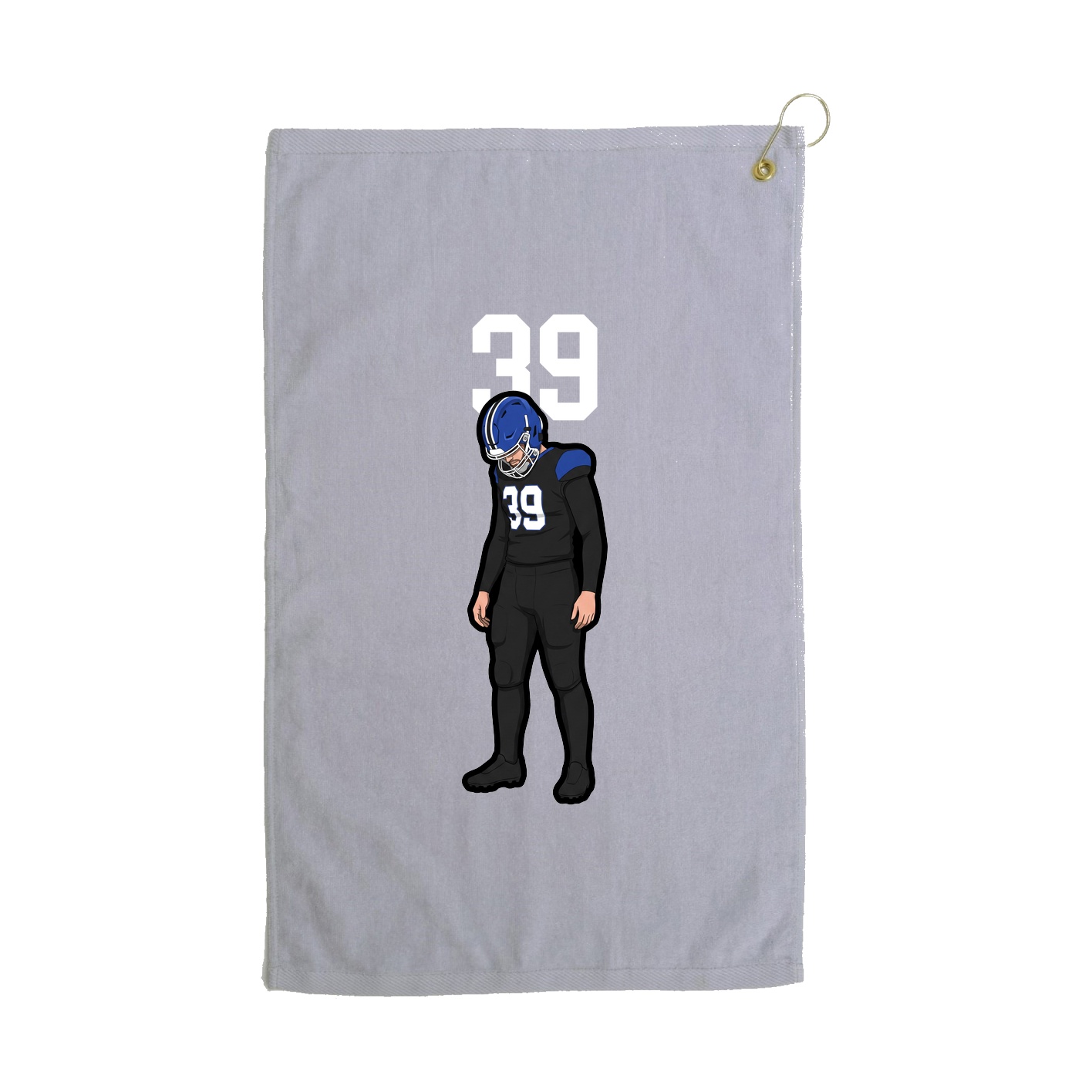 Golf Towel — Number Top in Grey