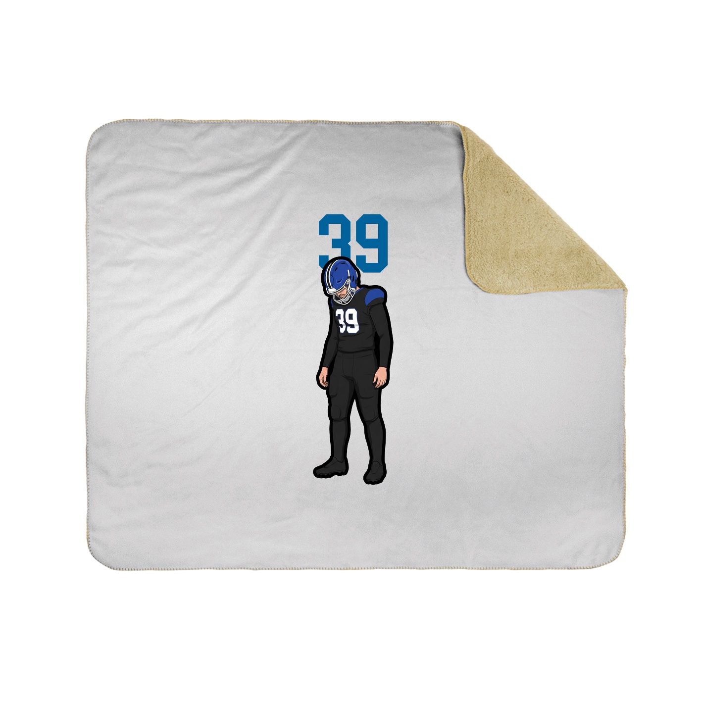 Throw Blanket — Number Top in White