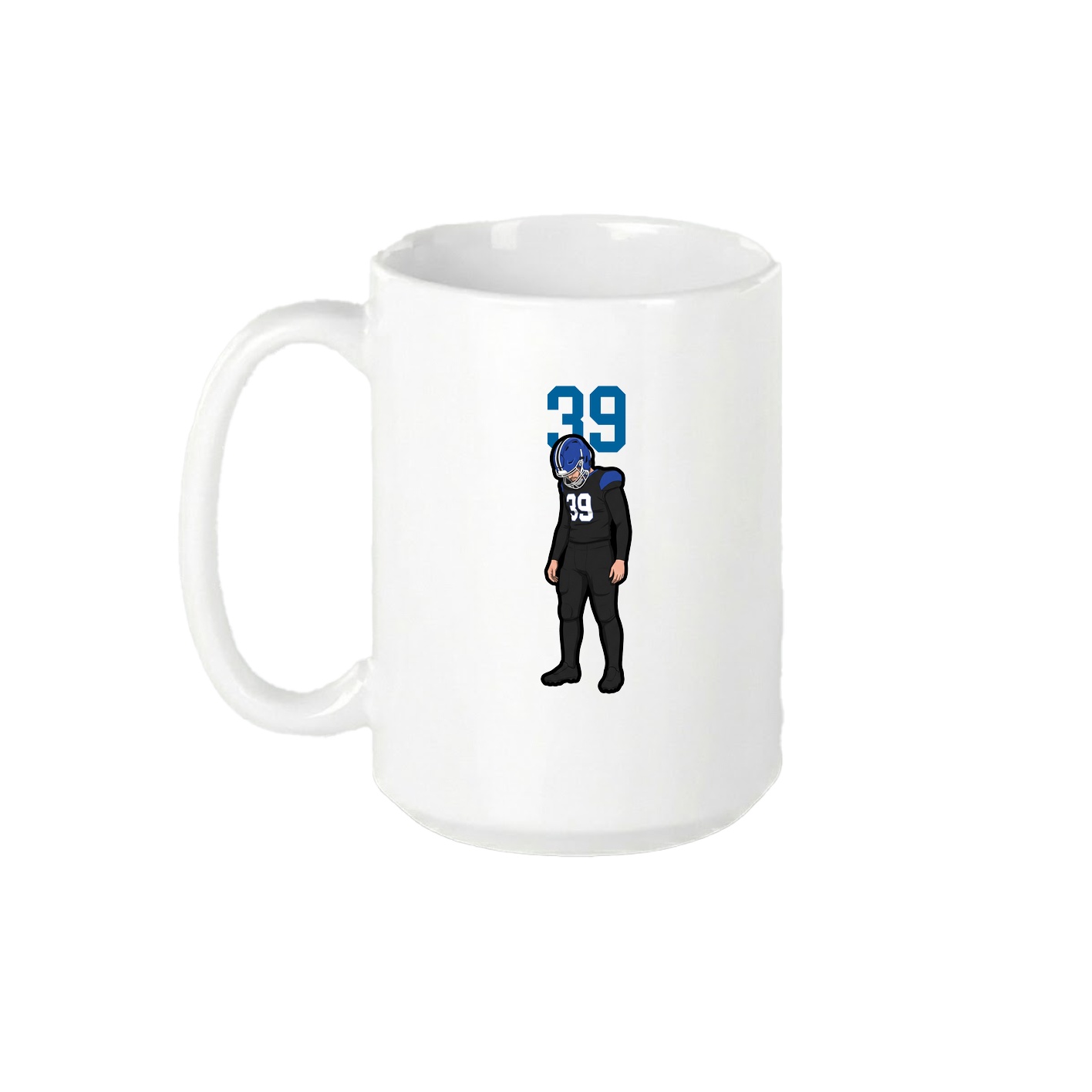 15oz Coffee Mug — Number Top in White
