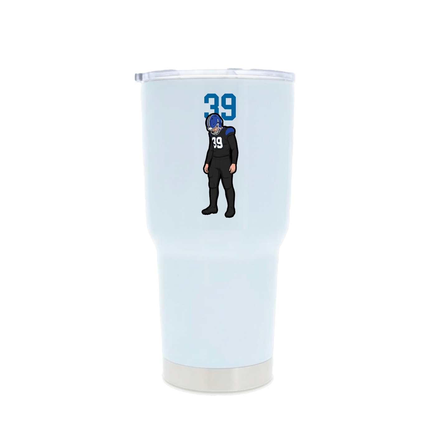 30oz Stainless Steel Tumbler — Number Top in White