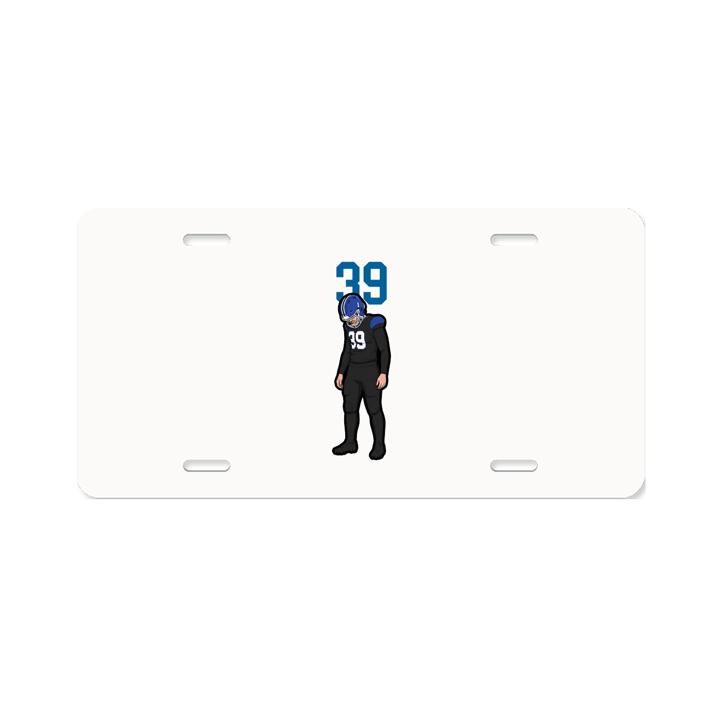 License Plate — Number Top in Classic