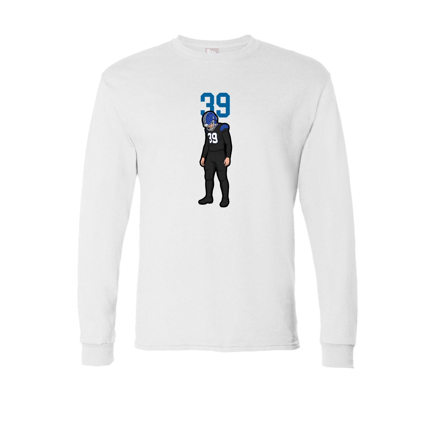 Long Sleeve Tee — Number Top in White