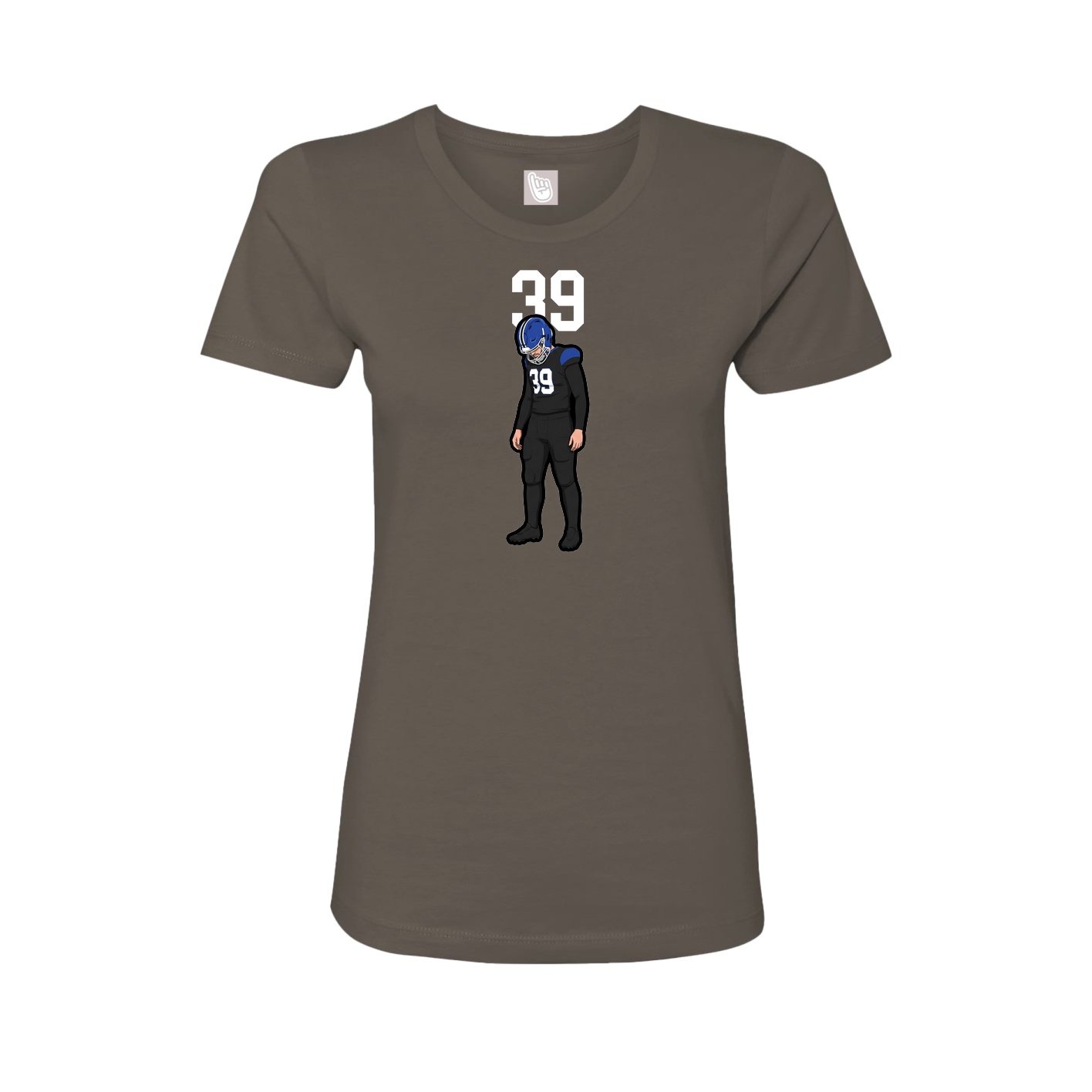 Fitted Women's Tee — Number Top in Grey